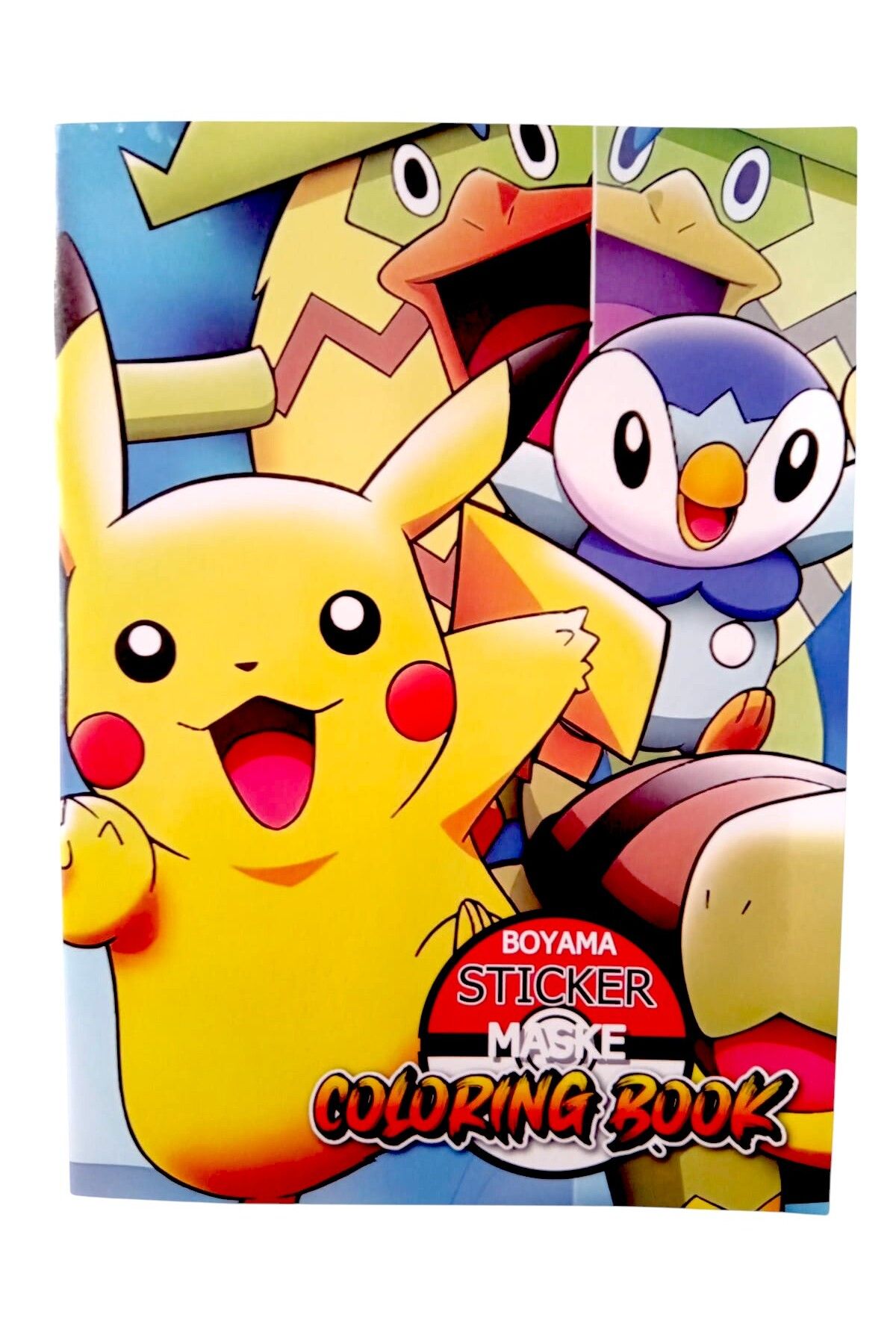 booddie Pokemon Pİkaçhu Karakater Boyama Kitabı Stickerli Boyanacak Sayfa Sayısı 16 Arka Kapak Maskeli