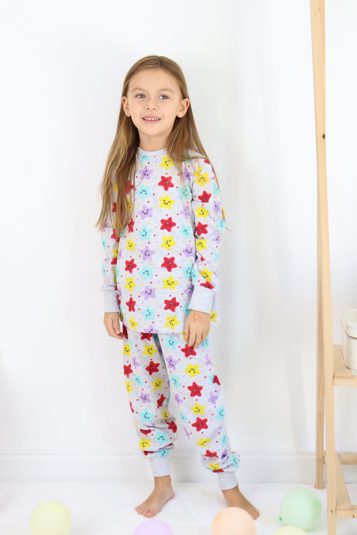 Harika KIDS-Set de pijamale de bază subțiri cu imprimeu pentru fete 2