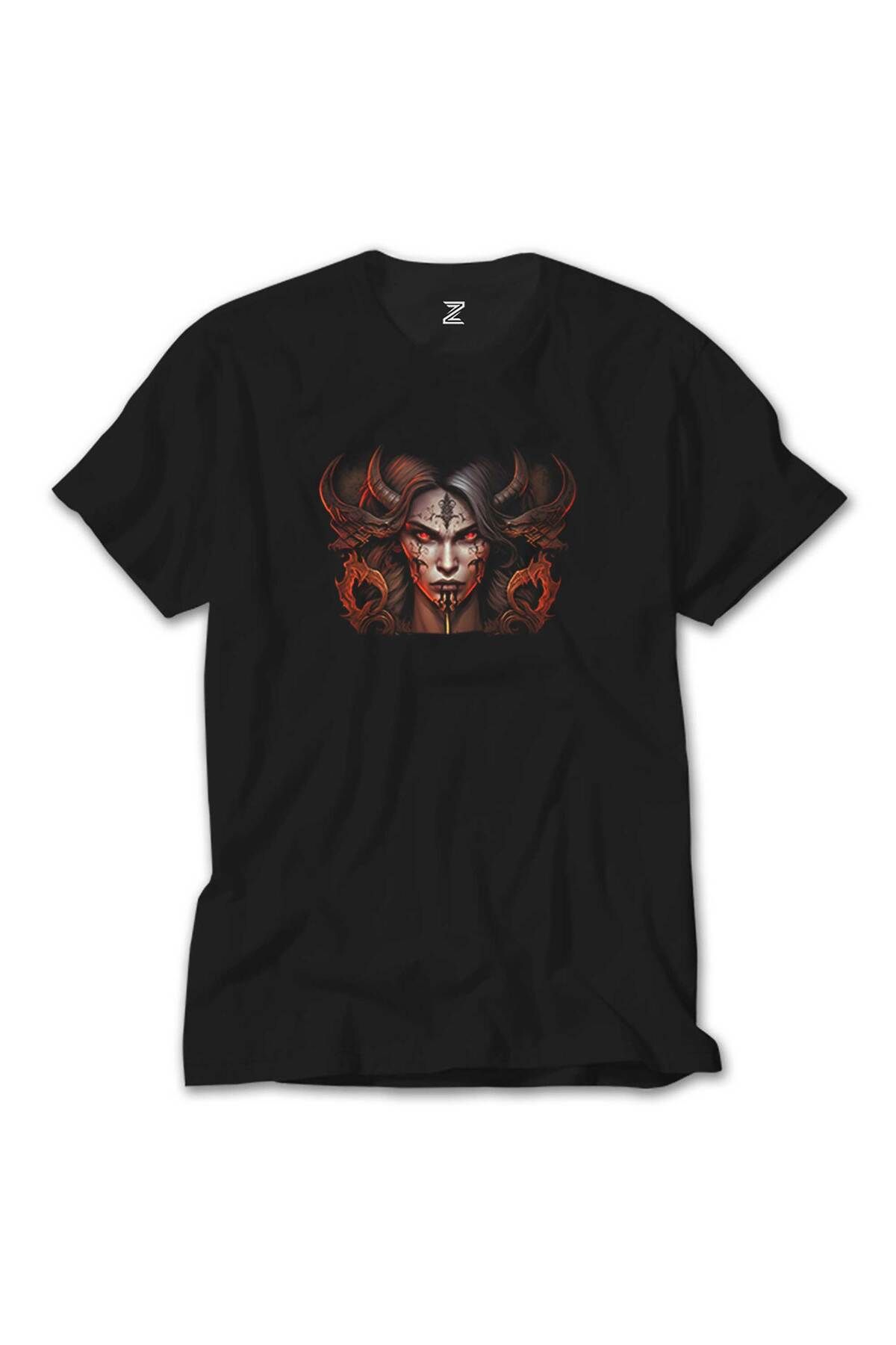 WAKHA Diablo IV Lilith Face Siyah Tişört
