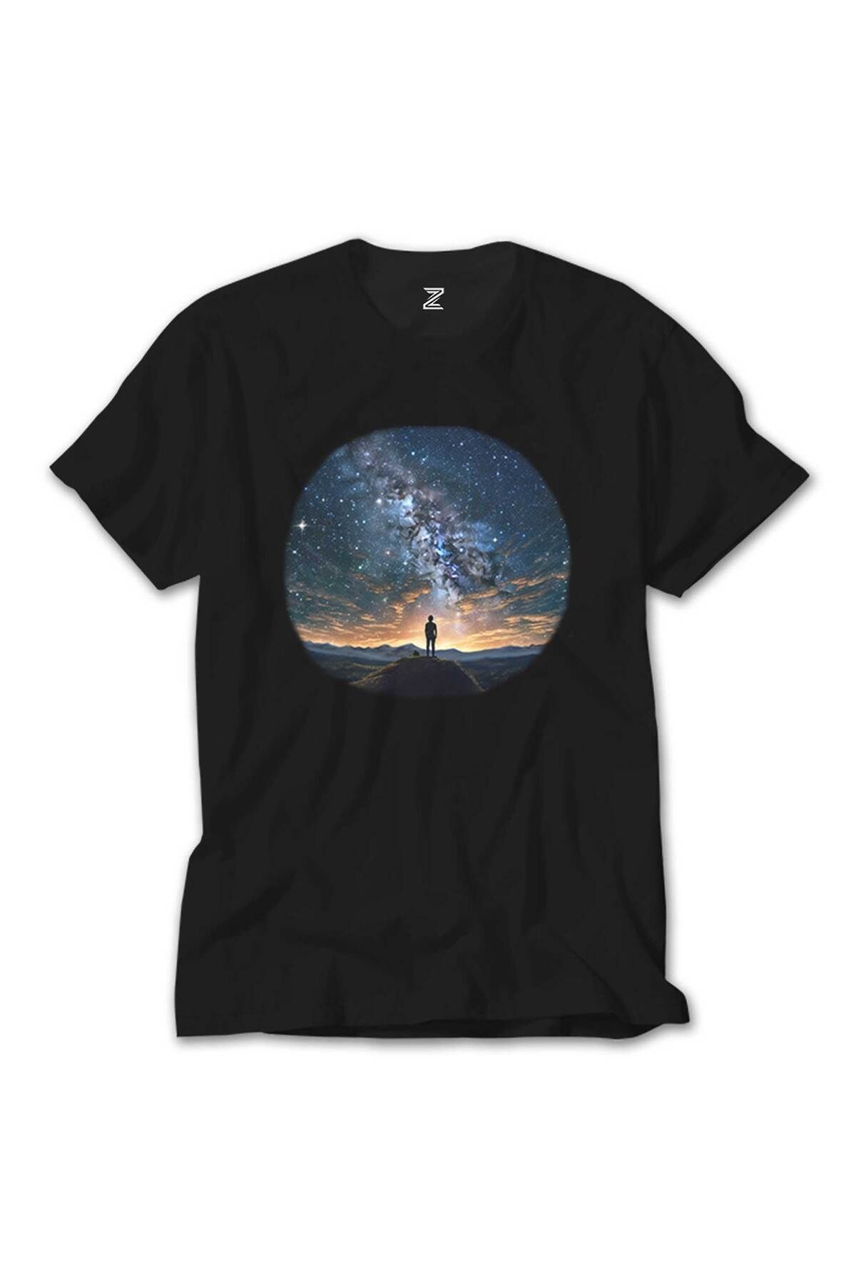 WAKHA Sky Full Of Star Siyah Tişört