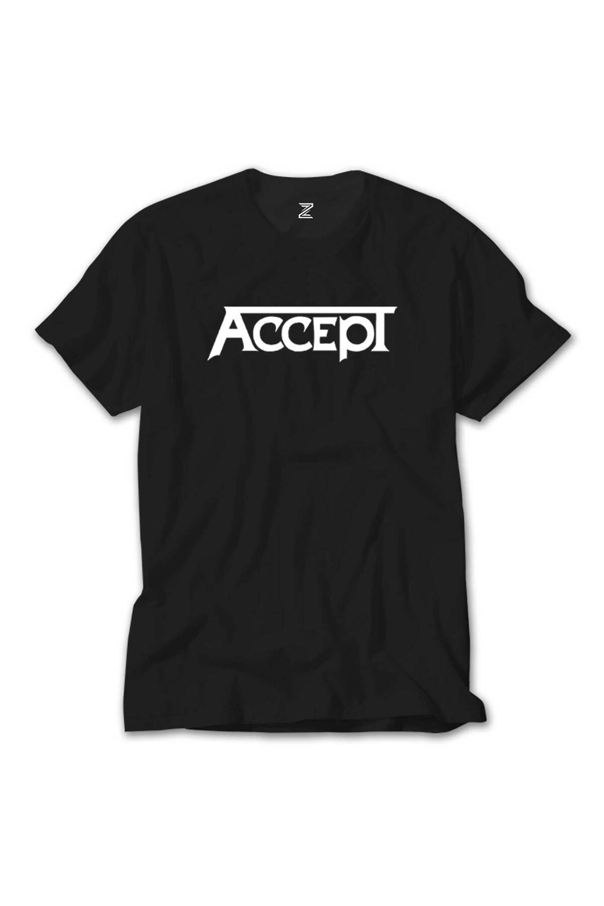 WAKHA Accept Classic Logo Siyah Tişört