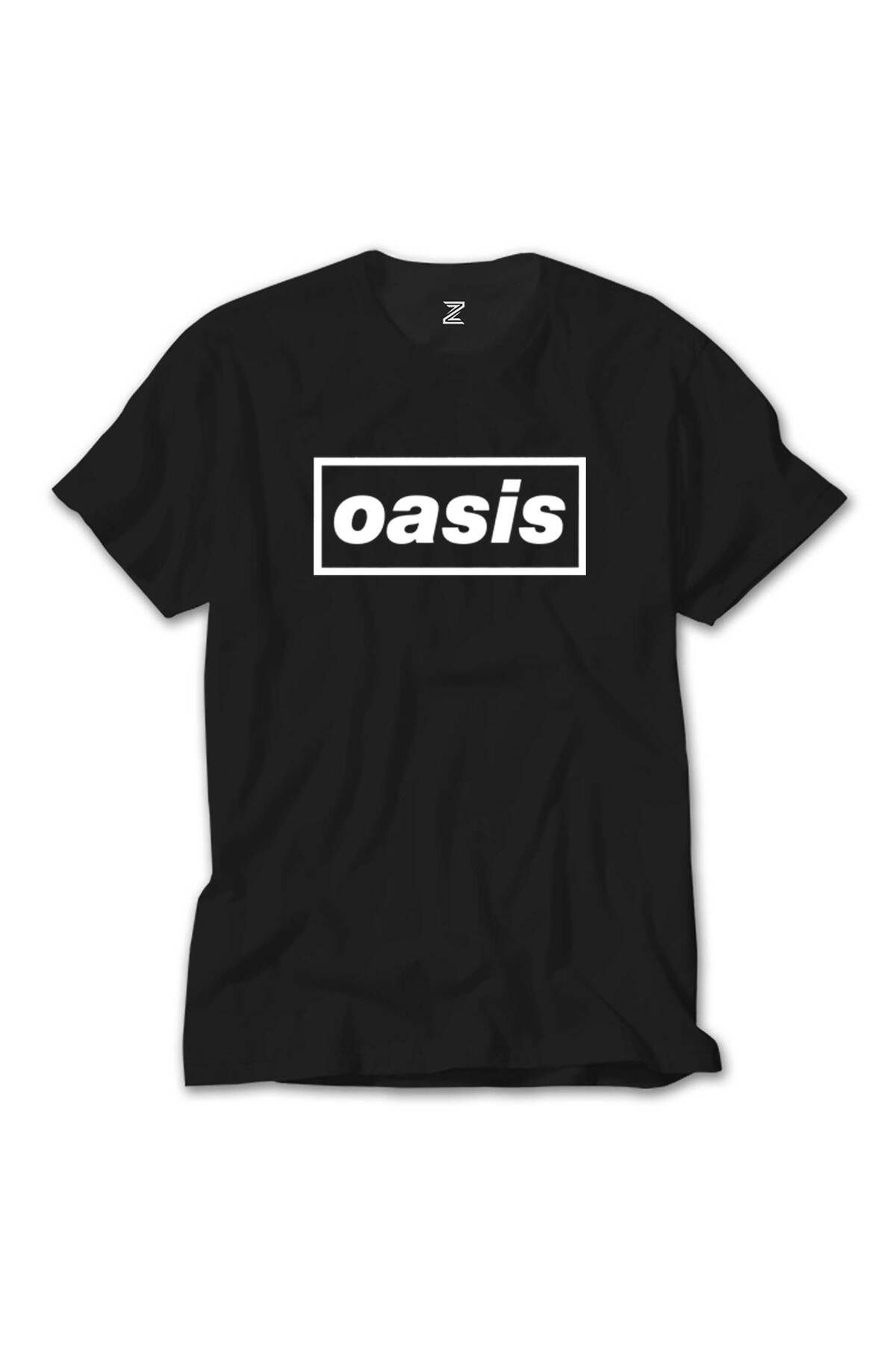 WAKHA Oasis Text Siyah Tişört