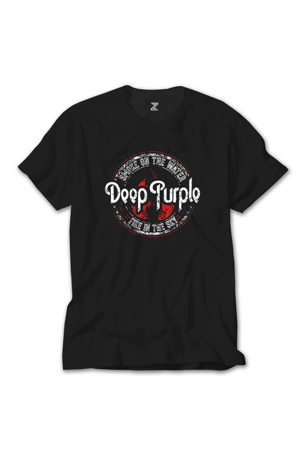 WAKHA Deep Purple Smoke On The Water Siyah Tişört