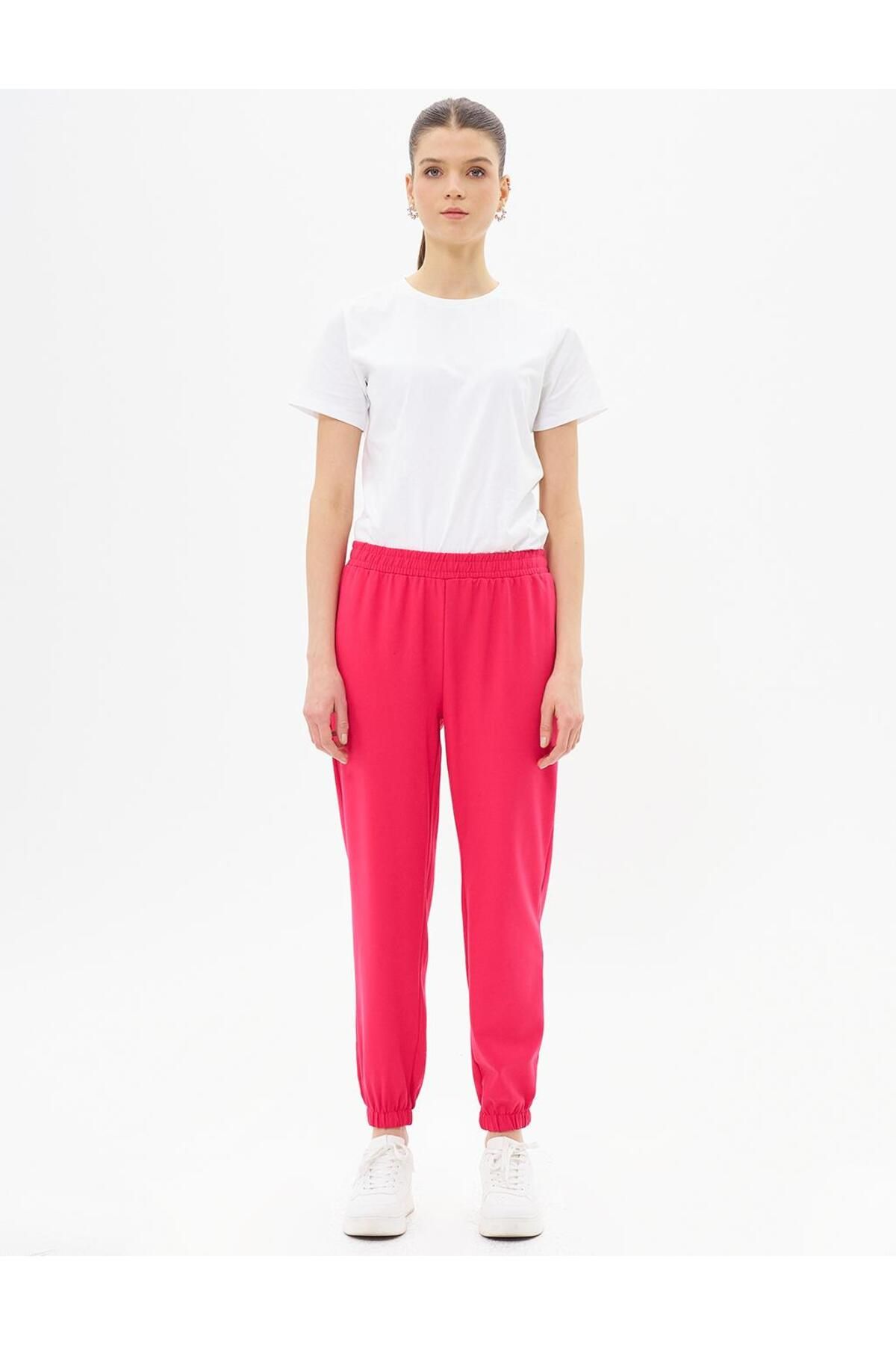 KYR-Fuchsia Textured Jogger Pants - Elastic Waist 2