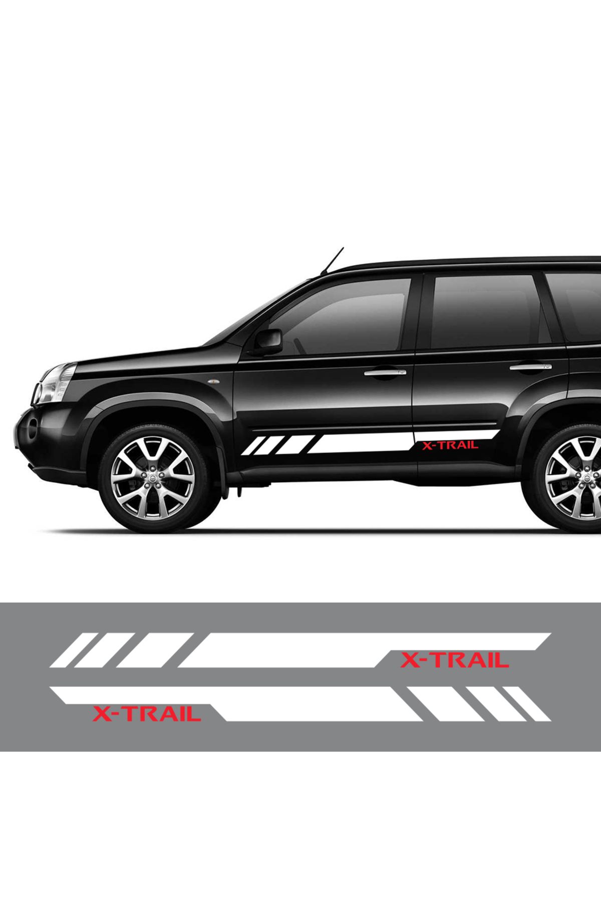 Choice-For Nissan X-trail T30 T31 T32 T33 Auto Tuning Accessories Sport Stripes Styling Car Door Long Si... 2