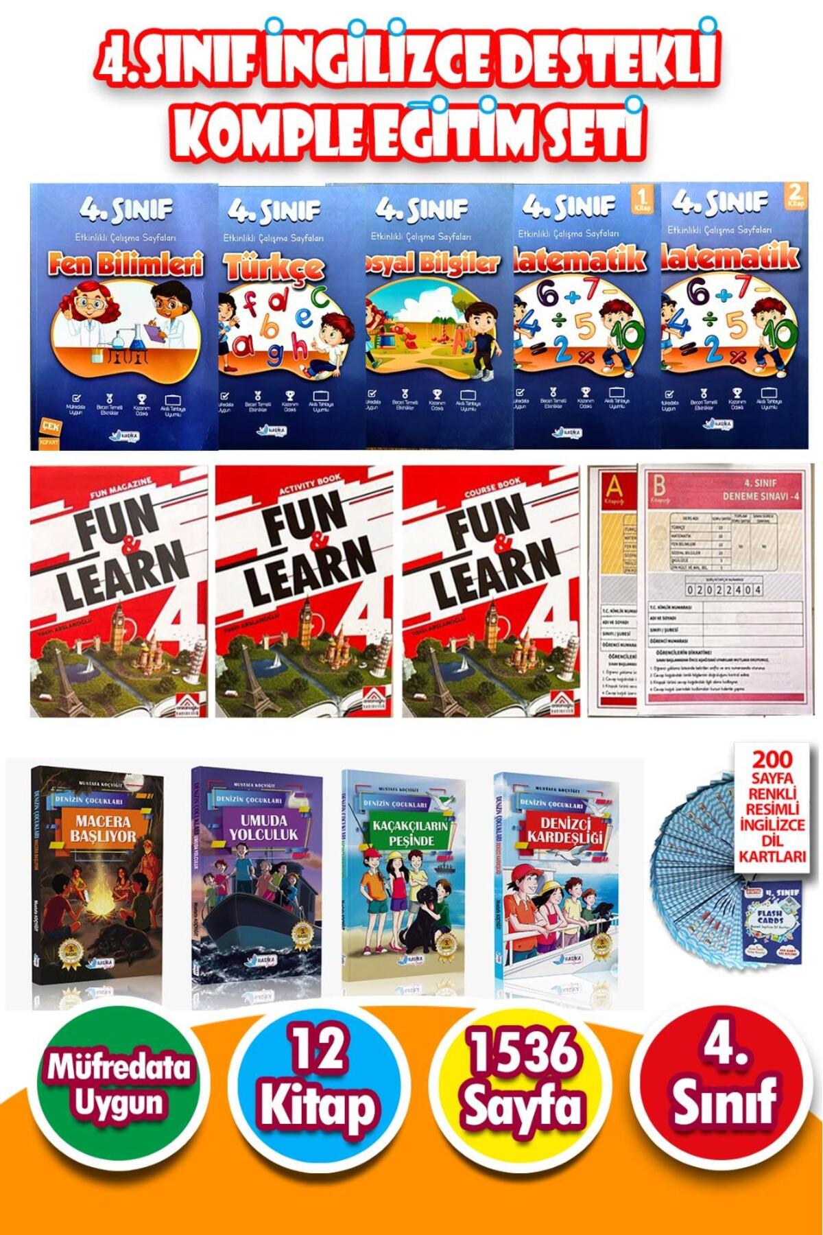 Harika Kitap 4.Sınıf İngilizce Destekle Komple Eğitim Seti - 1536