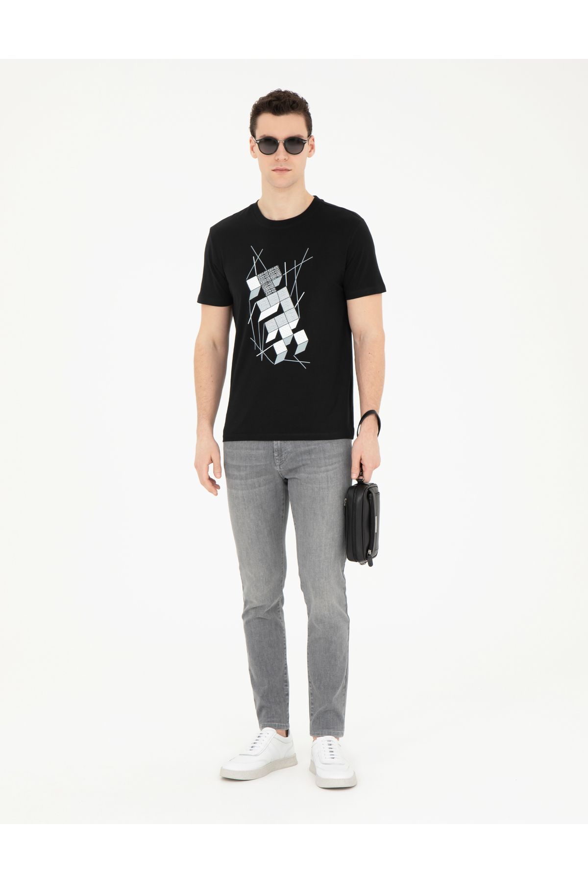 Pierre Cardin Gri Slim Fit Jean Pantolon 50285130-vr024