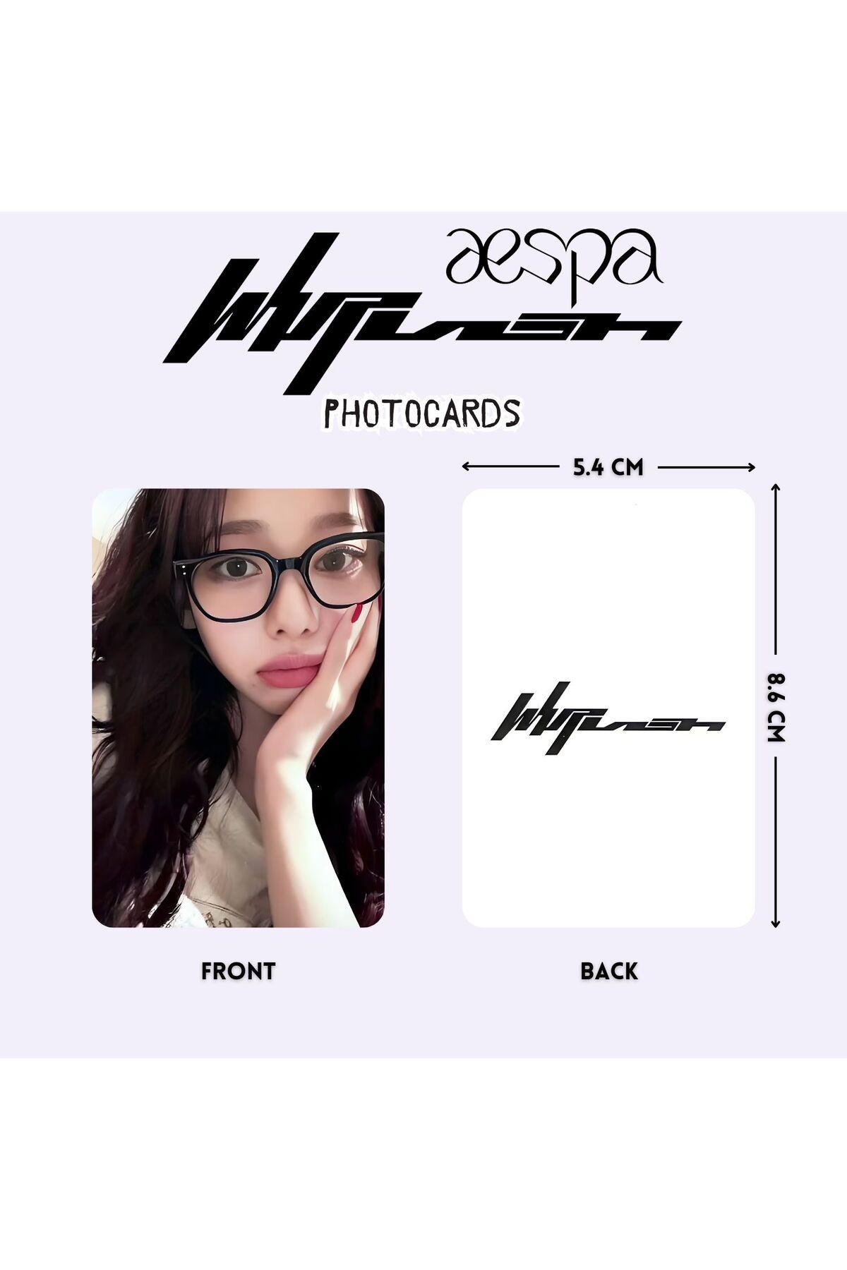 Kpop Dünyasi-Aespa'' Whiplash'' B1 Series Photocard Set 2