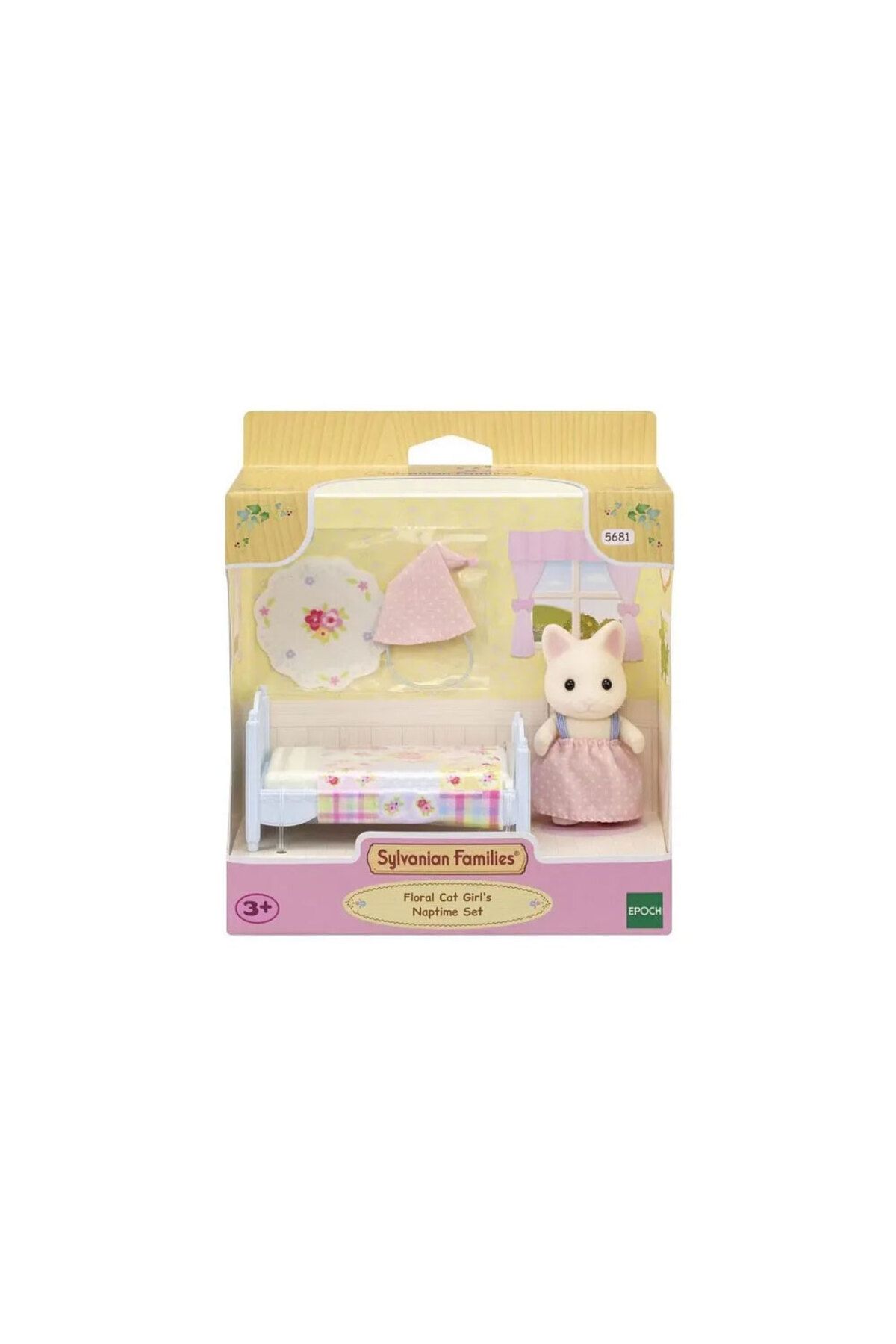 Çiçekli Kedi Kızın Uyku Seti 5681