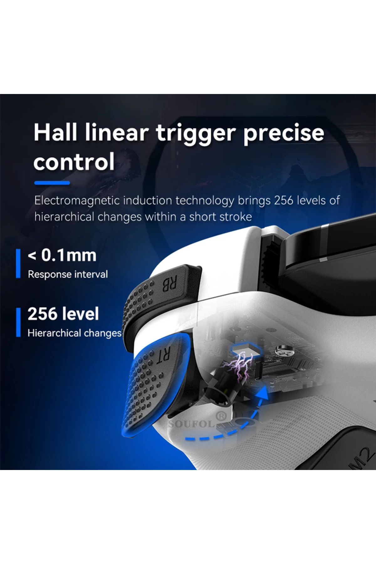 Choice-BSP D11 Telescopic Game Controller Mobile Phone Gamepad with Turbo/6-axis Gyro/Vibration for Andr... 6