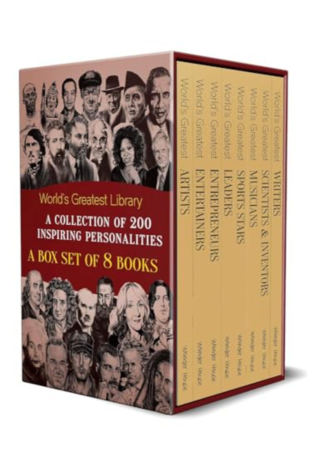 Wonder House Books-World's Greatest Library : A Collection of 200 Inspiring Personalities (Box Set of 8 Biographies) 1