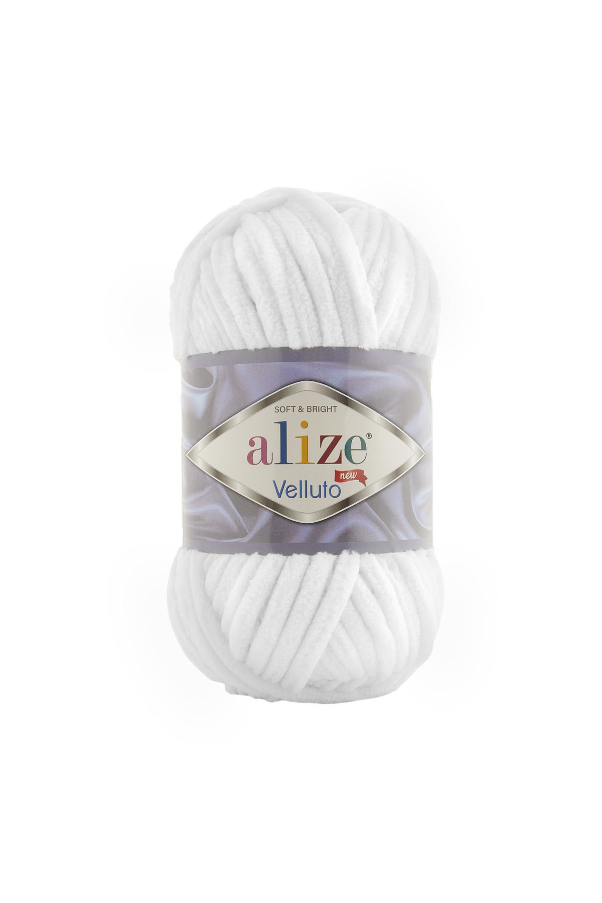 Alize-Velluto 55 White Velvet Hand Knitting Yarn Cardigan Booties Home Boots Scarf Hat Blanket Slippers 1