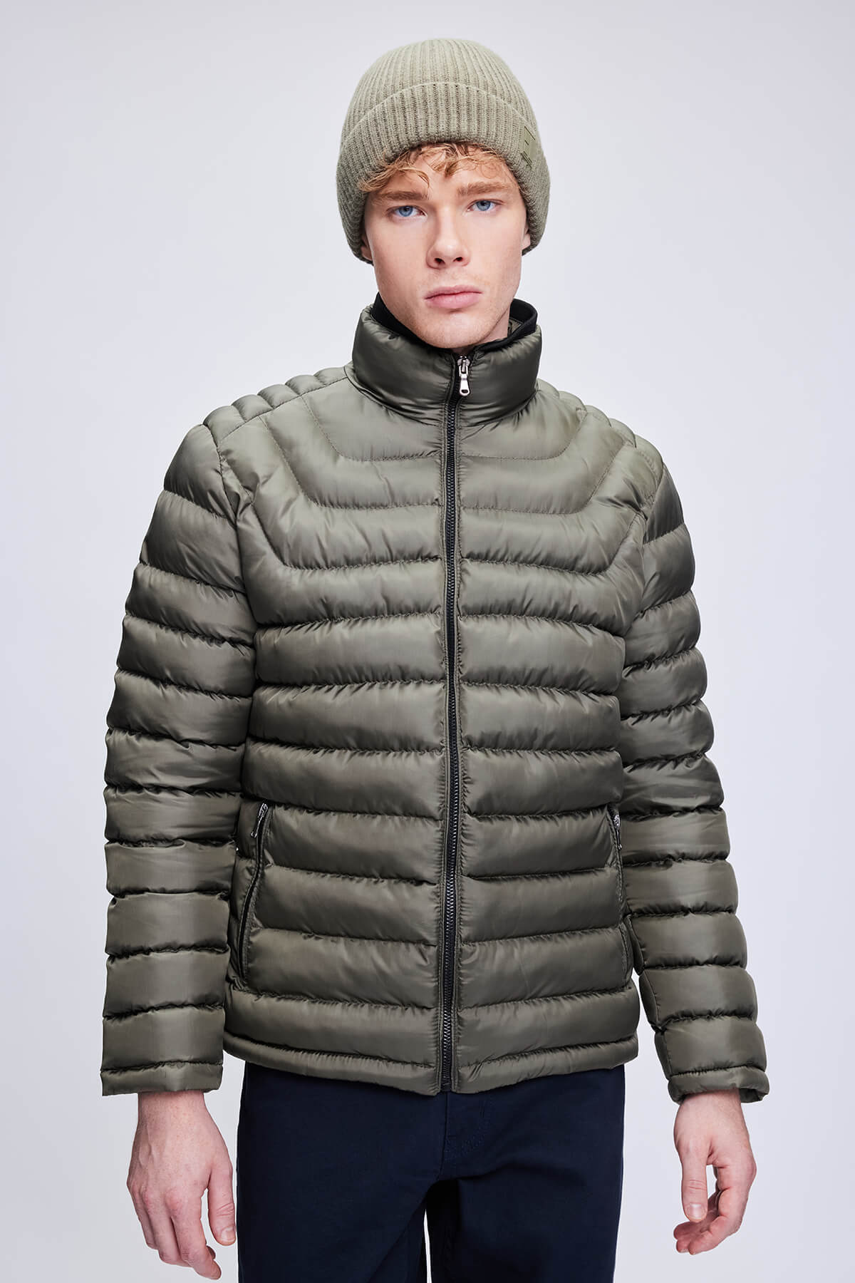 Hatemoğlu  Haki Düz Örgü Bere - Görsel 2