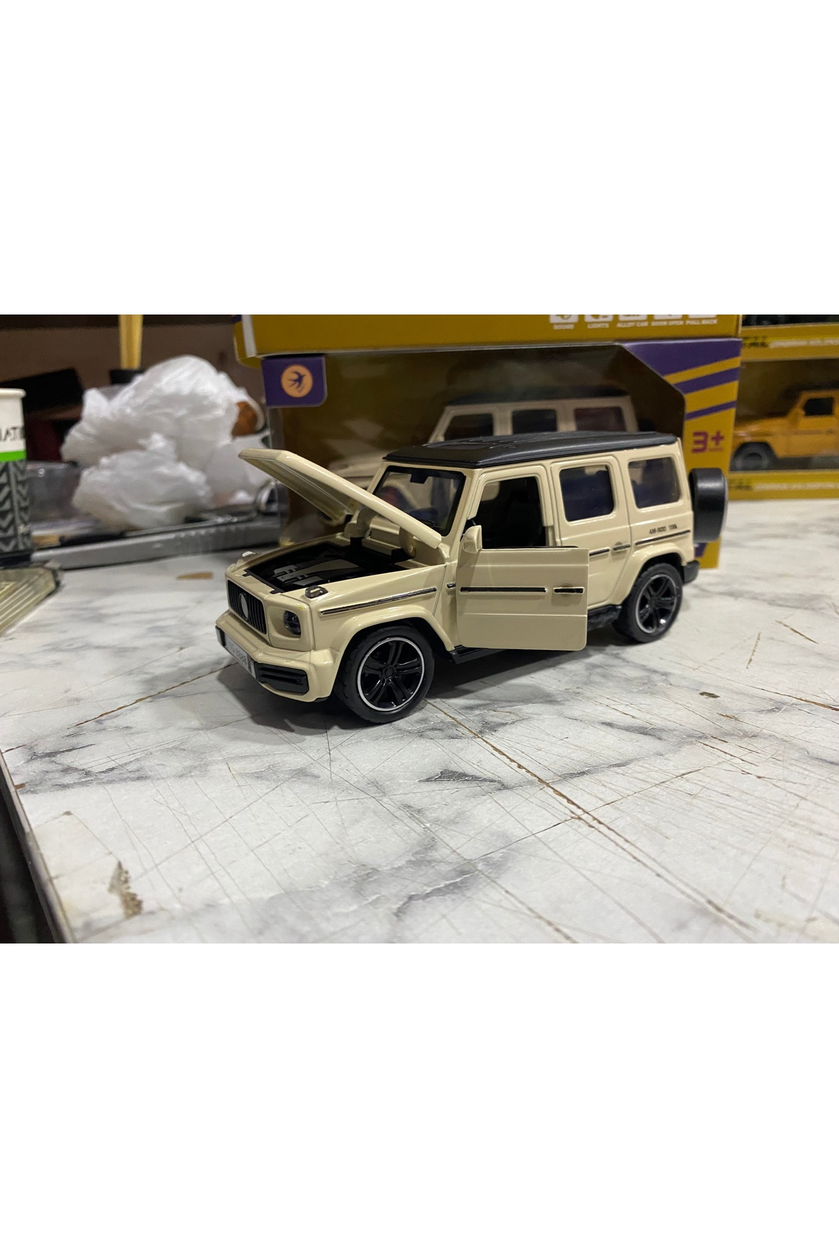 liss çarşı Mercedes G65  Uyumlu Jeep Metal Aksamlı Kaput Bagaj ve Kapıları Açılan Koleksiyon Çek Bırak Araba fotoğrafı 6 (önizleme)