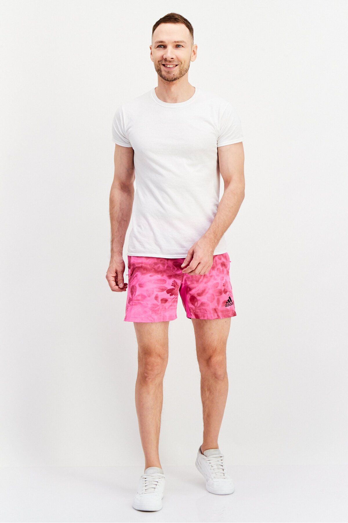 adidas-Men Sportswear Fit Training Short, Pink 4