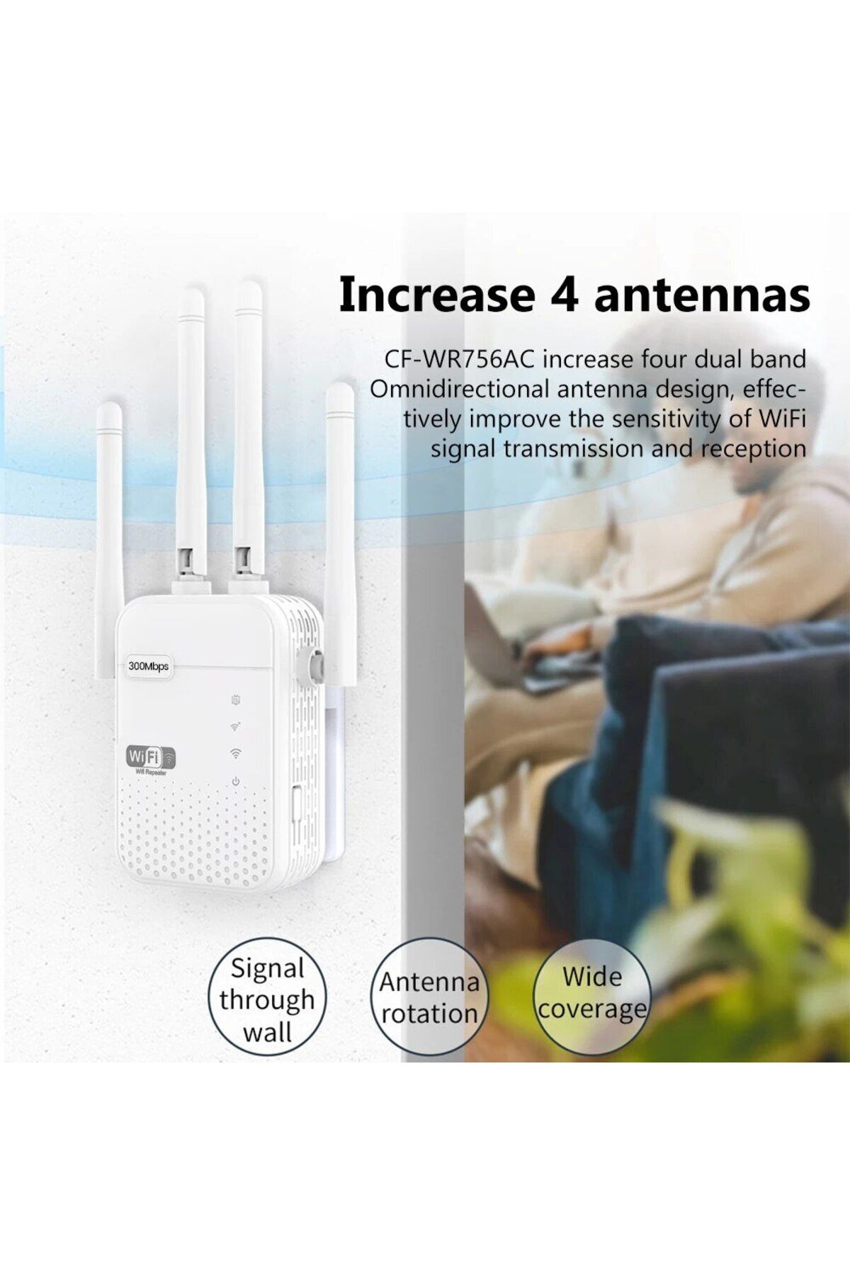 Choice-300Mbps Wireless WiFi Repeater 2.4G Signal Router 802.11N Long Range Wireless WiFi Extender Ampli... 4