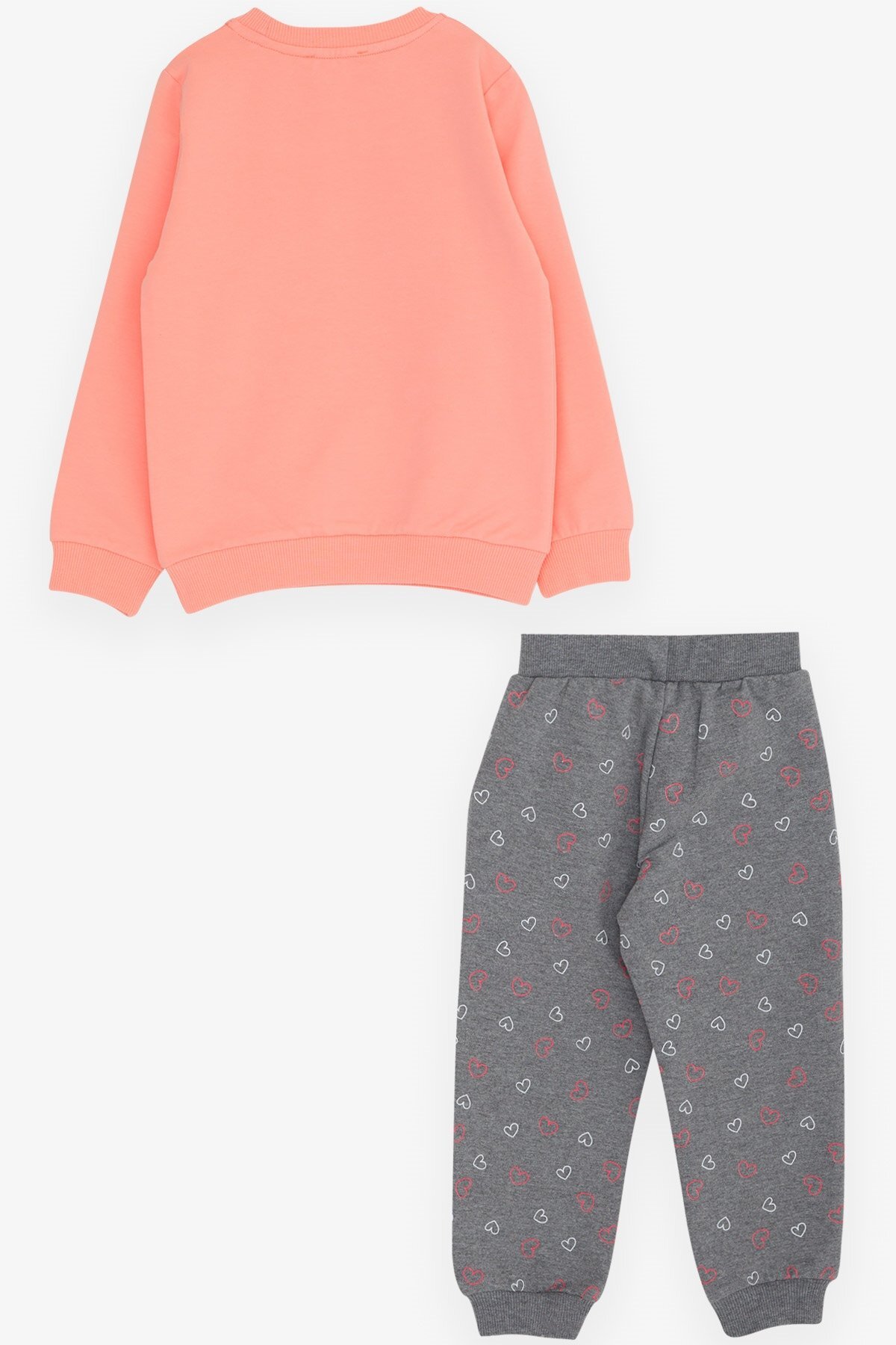 Breeze Kız Çocuk Eşofman Takımı Sevimli Ayıcık Baskılı 1.5-5 Yaş, Somon fotoğrafı 2 (önizleme)