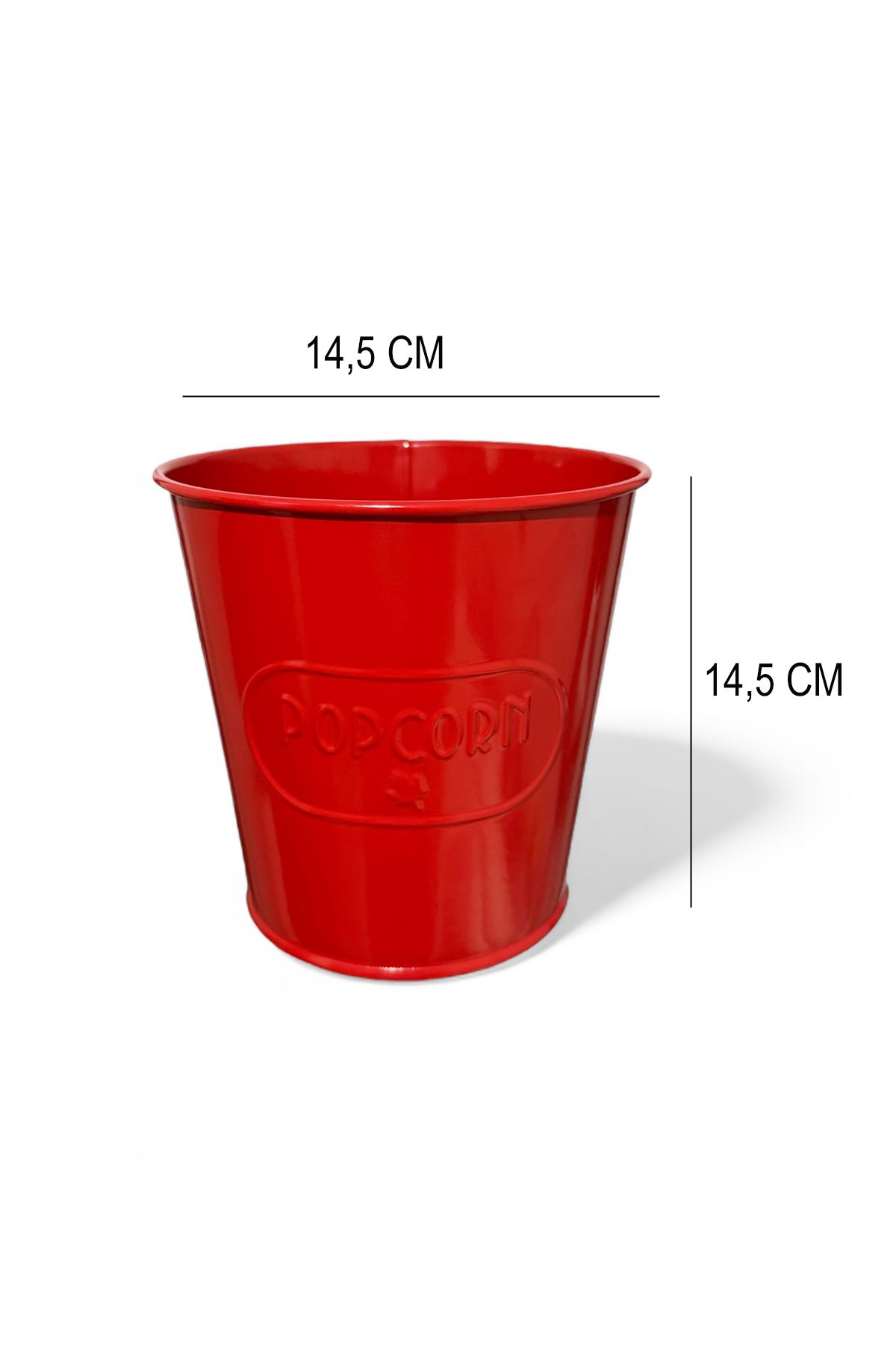 EVSTYLE-3-Piece Red Popcon Bucket - Embossed Self Patterned 3