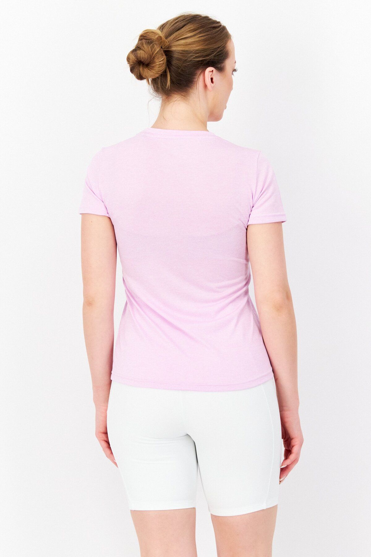 EVERLAST-Women Sportswear Fit Short Sleeve Training T-Shirt, Heather Pink 3