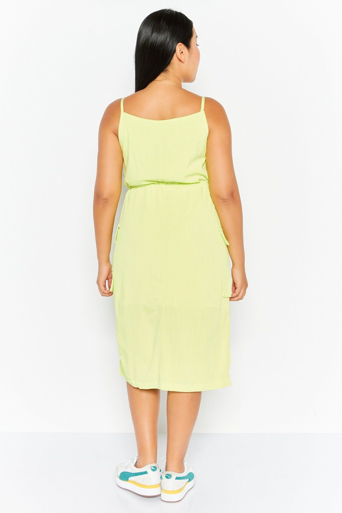 SKECHERS-Women Sportswear Fit Outdoor Midi Dress, Lime Green 2