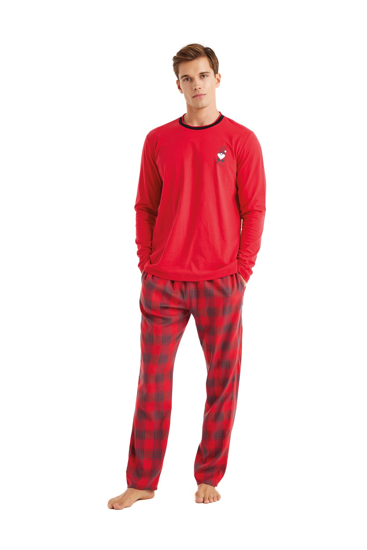 Blackspade-Men's Pajama Set 40591 - Red 3