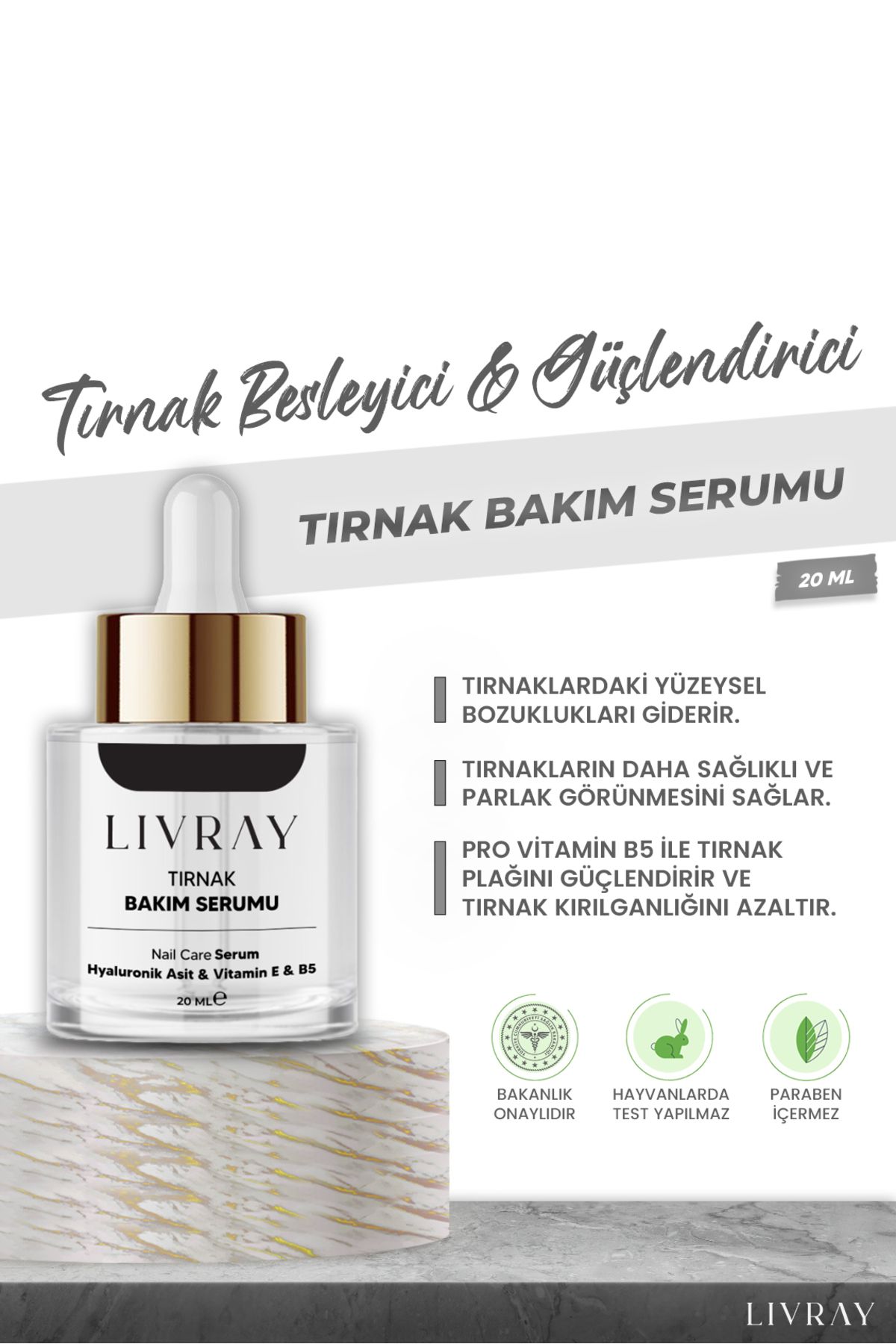 Livray Tırnak Bakım Serumu (20 ML)