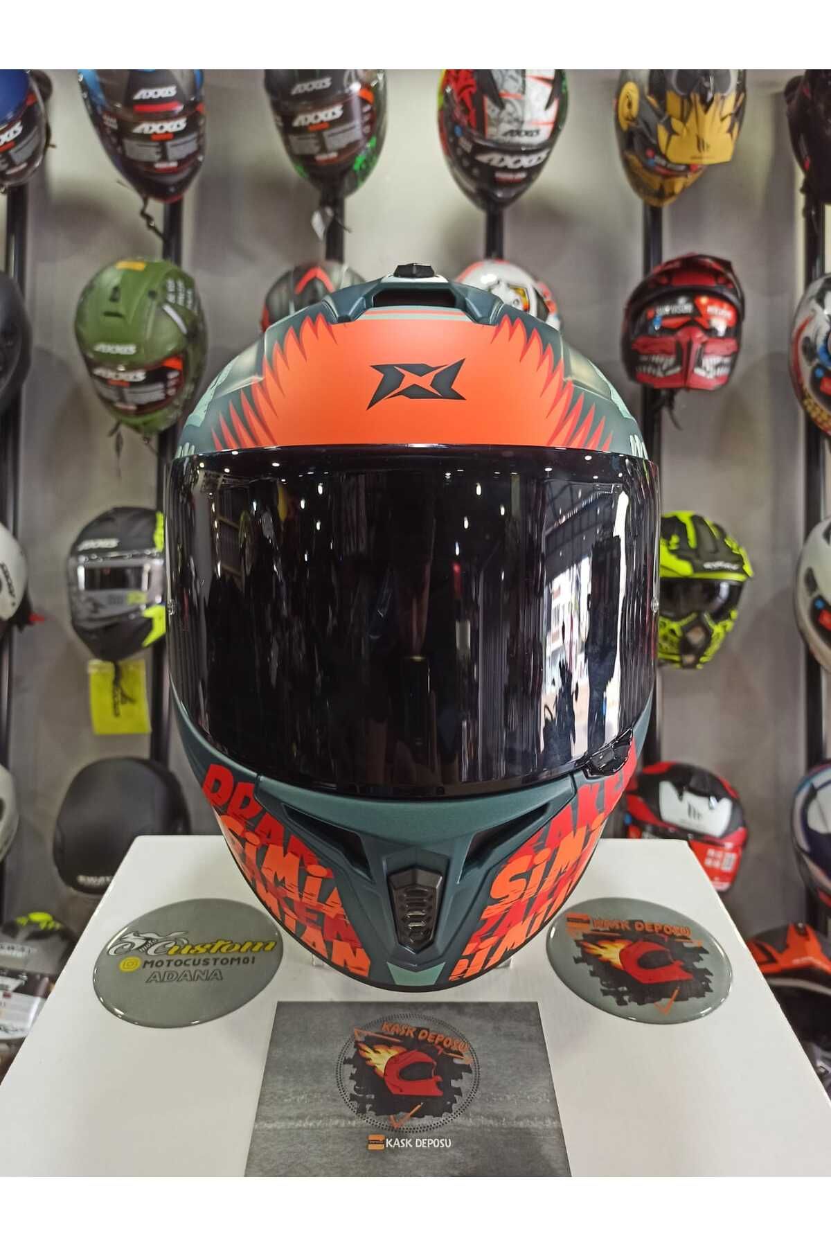AXXIS-Draken S Simian B4 Matte Full Face Covered Helmet 3