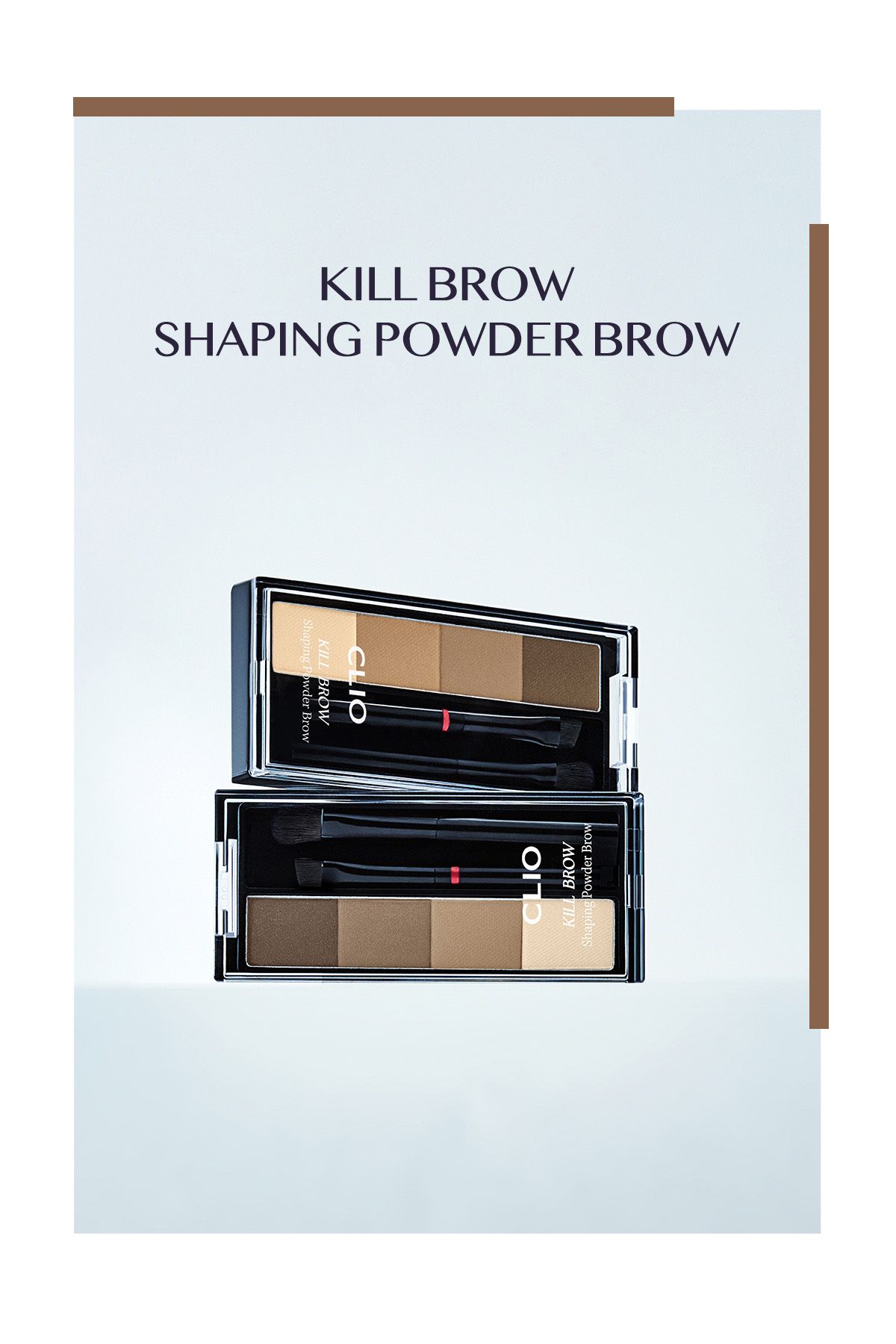 CLIO-مسحوق تشكيل الحواجب من CLIO Kill Brow - لون أسفل بارد، لوحة ظلال الحواجب، 02 Ash Cool Brown 6