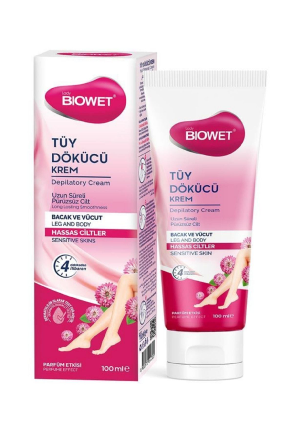 biowet Tüy Dökücü Krem Bacak ve Vücut Parfüm Etkisi Hassas Ciltler 100 ml