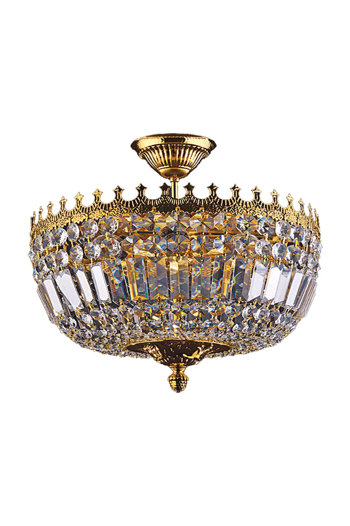 Avize çarşısı-Antique Plafonier Chandelier with Cairo Stone Bs.2872-58-40 1