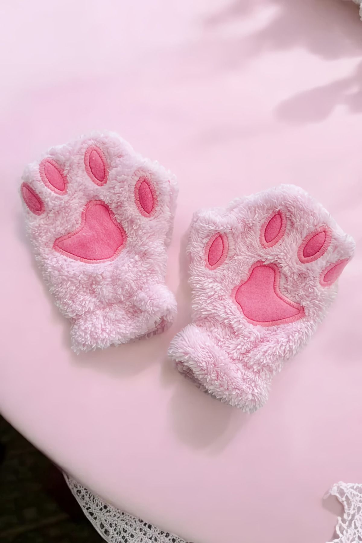 EFBUTİK-Pink Paw Gloves 1