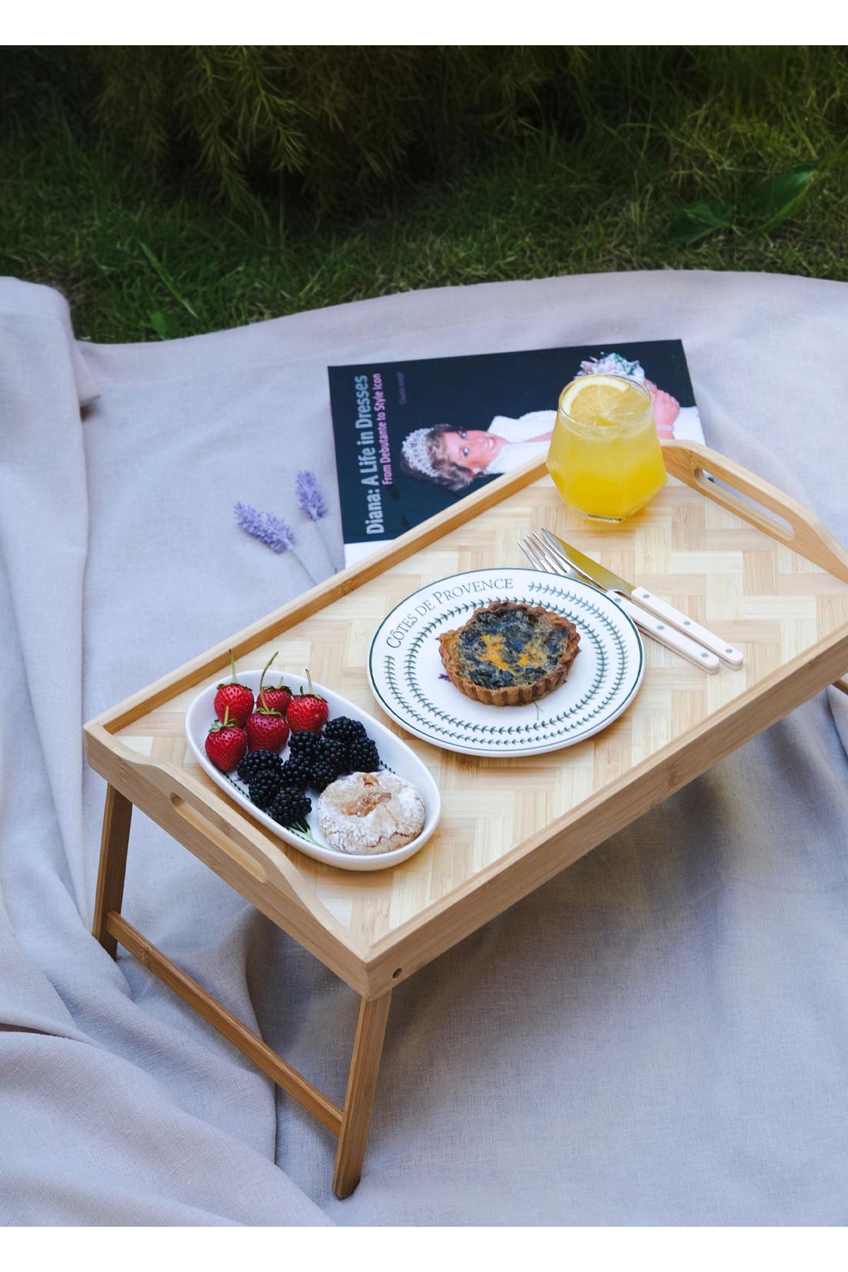 The Mia-50x30 Cm Folding Wicker Enjoyment Tray - Tps0075 4