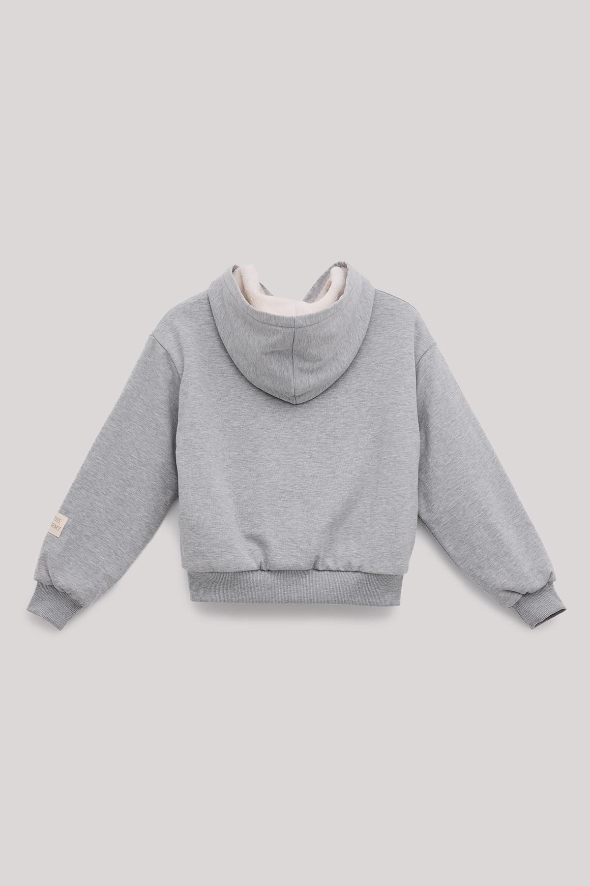 Tyess-Bg Store Girl's Gray Tracksuit Top 6