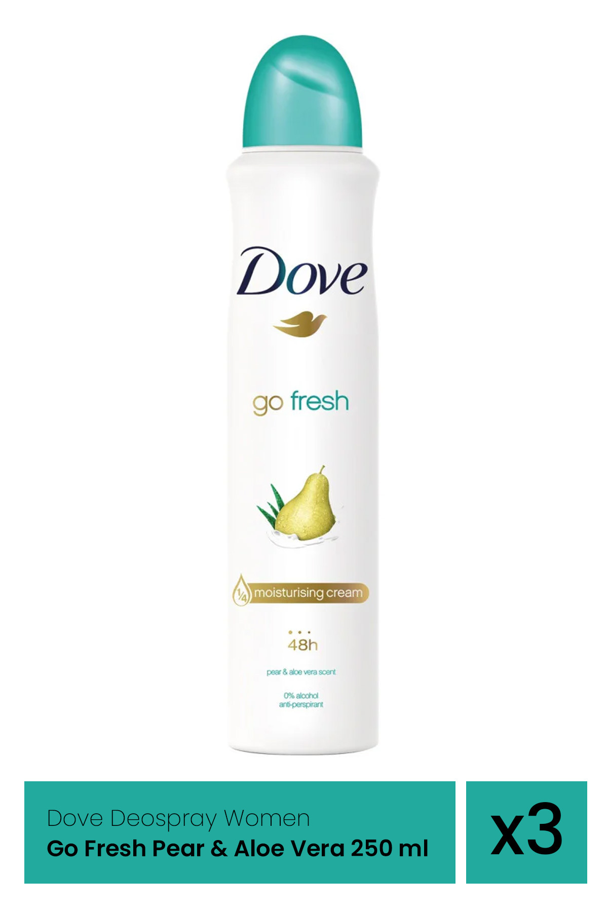 250 Ml Dove Pear And Aloe Deodorant NIVEA DOVE DEO 250ML WOMEN PEAR&ALOE  VERA X Pieces-