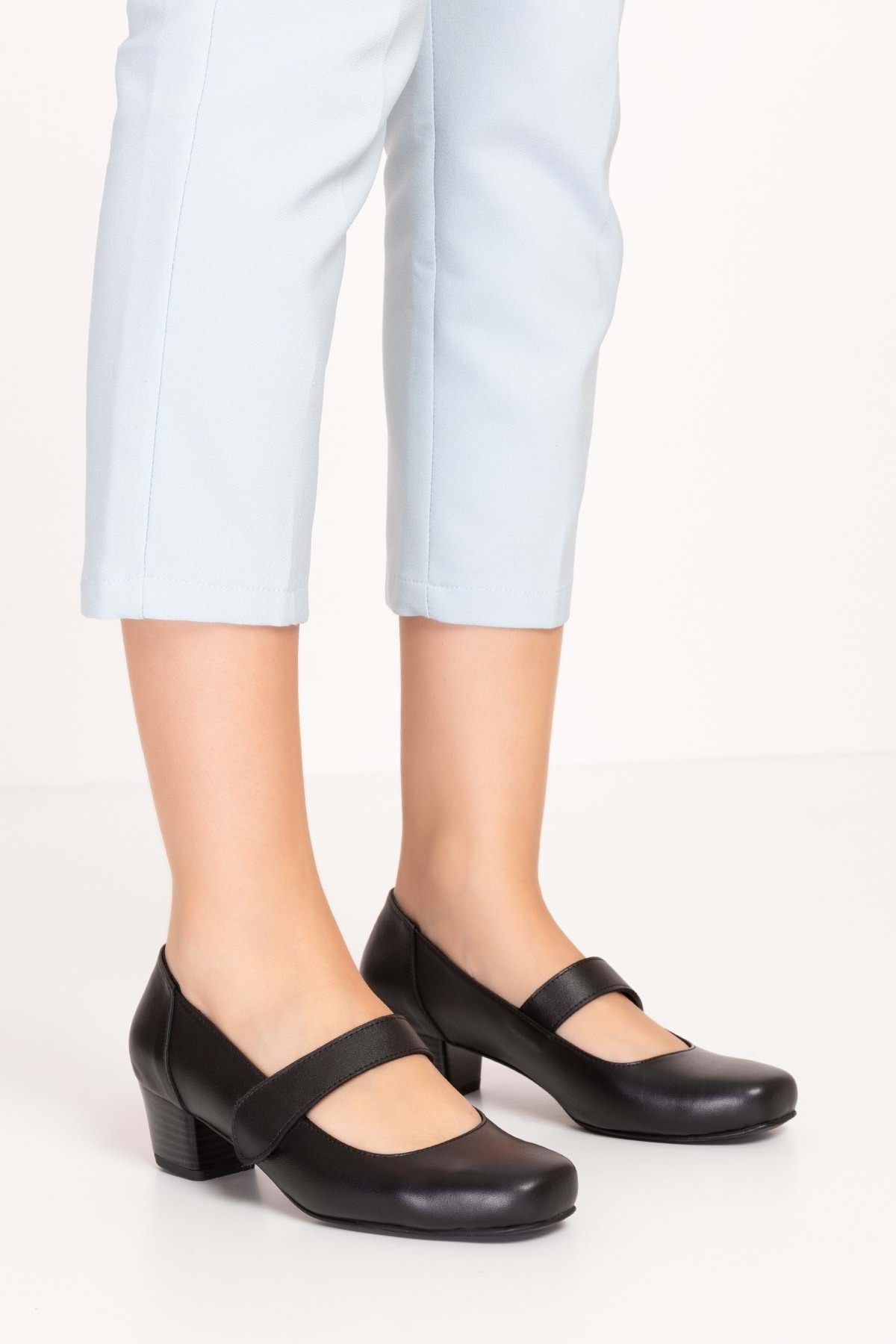 Gondol-Genuine Leather Medium Heeled Shoes Okn.5050 3