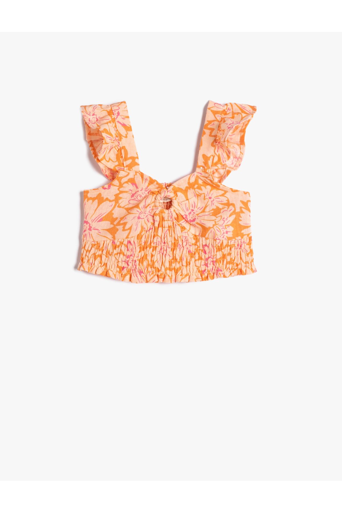 Koton Bluză Crop De In, Fără Mâneci, Cu Detaliu Floral Femeie - 11–12 years