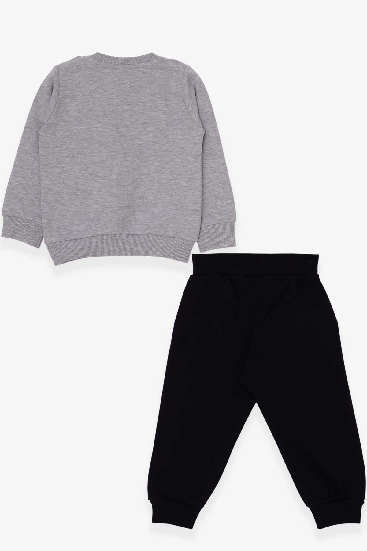 Breeze Erkek Bebek Eşofman Takımı Yarış Temalı 9 Ay-3 Yaş, Gri Melanj fotoğrafı 2 (önizleme)