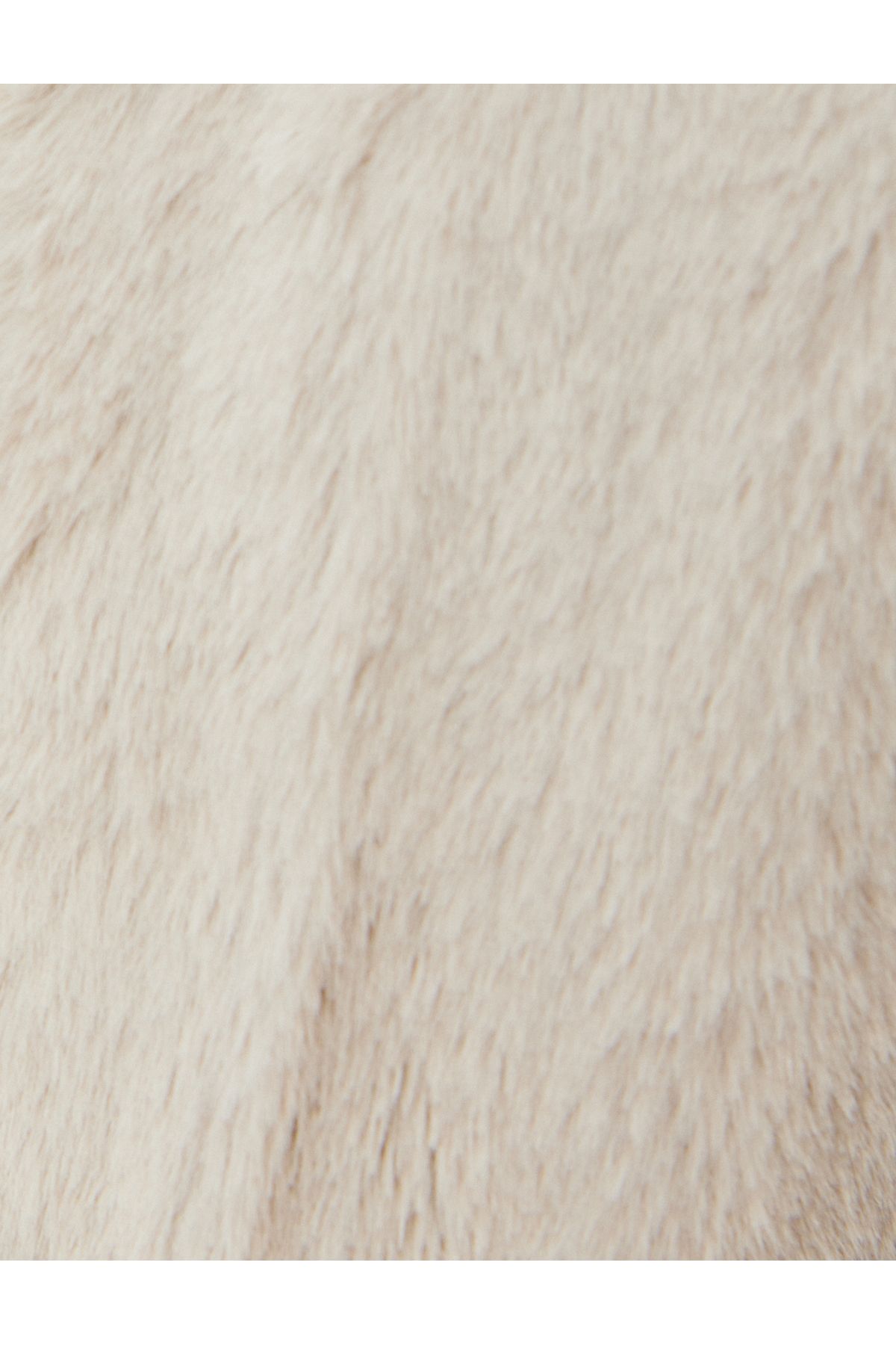 Koton-Faux Fur Jacket with Stand Collar Zippered Pocket Detail 7