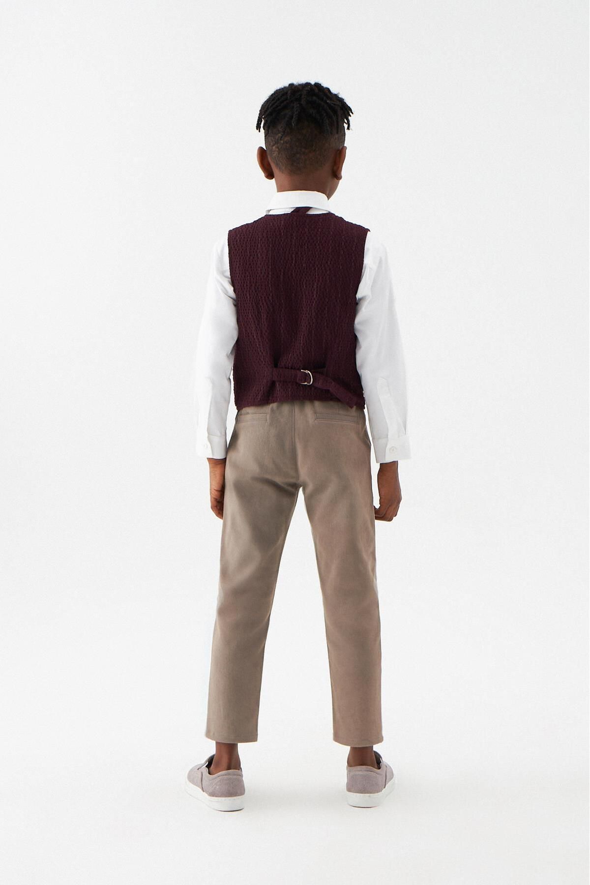 Nebbati-Bg Store Boy's Claret Red Vest 22fw0nb3719 4