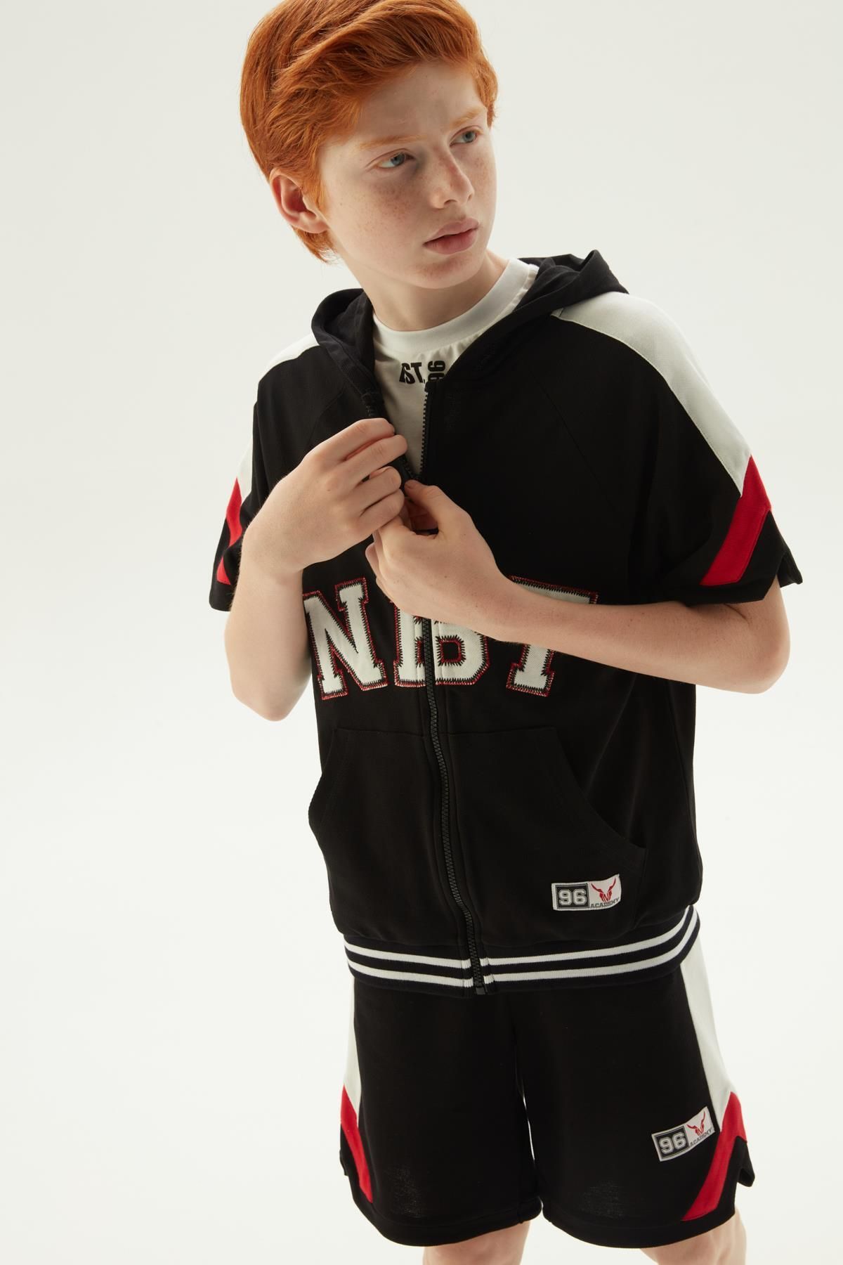 Nebbati-BG Store Boy's Black Tracksuit Top 2