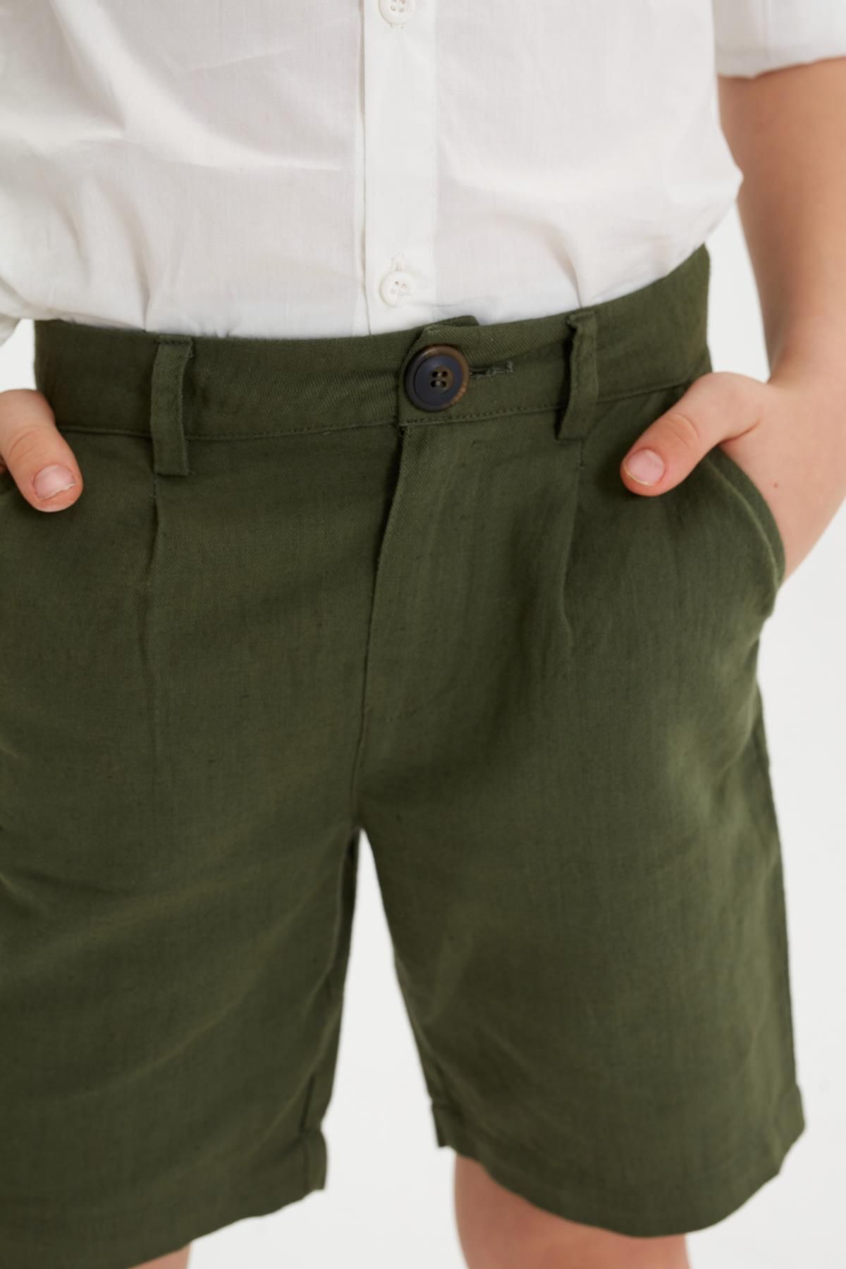 Nebbati-Bg Store Boy Pantaloni scurți kaki 23ss0nb3109 3