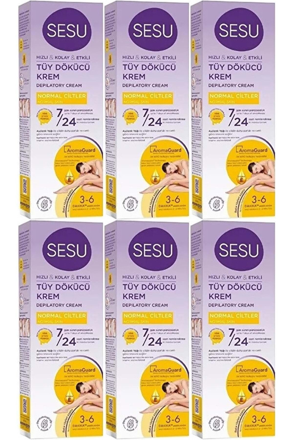 Sesu Tüy Dökücü Krem 100ML Normal Ciltler (6 Lı Set)