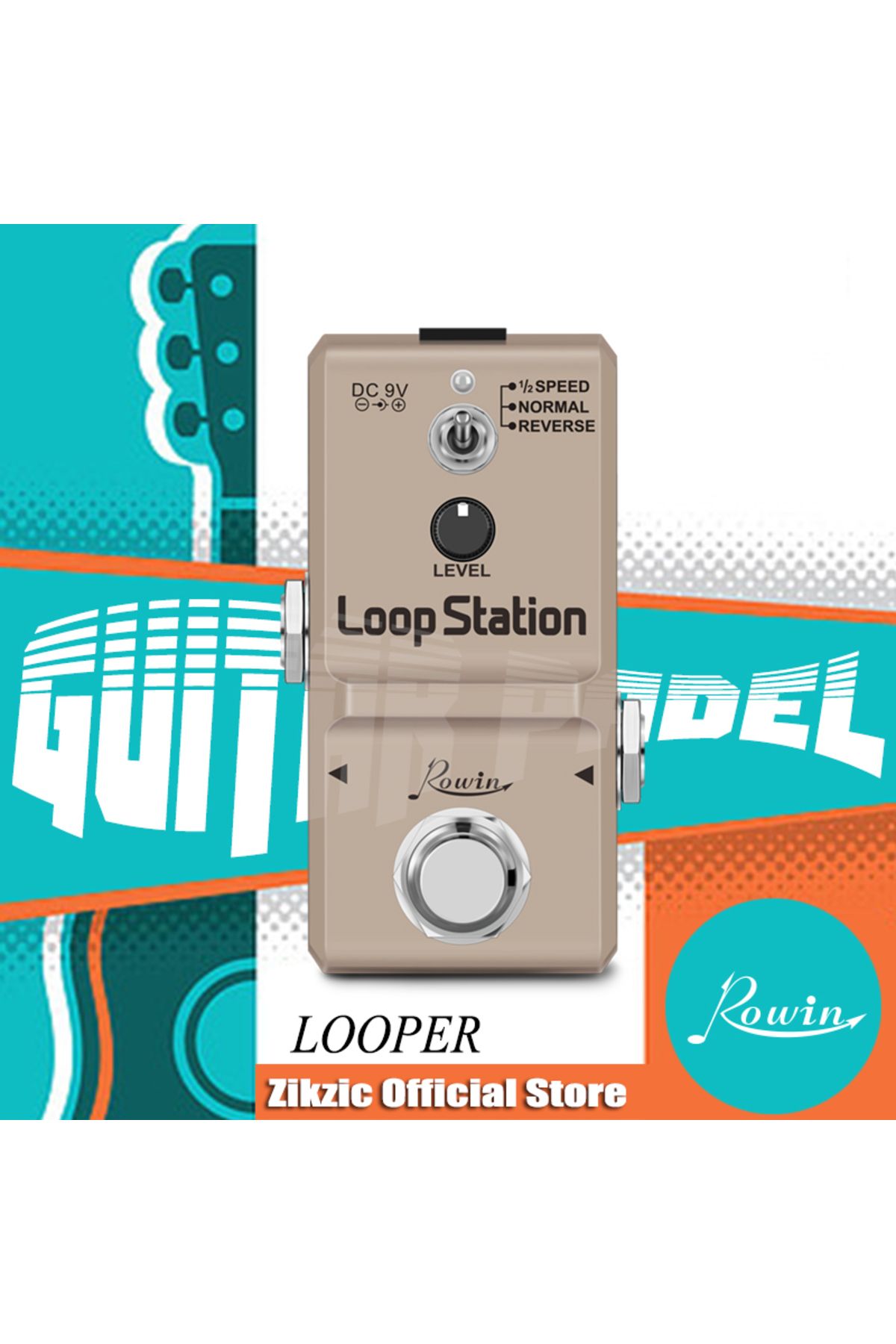 Choice-Rowin LN-332S Loop Station 48K Looper Pedal Unlimited Overdubs 10 Minutes of Looping, 1/2 time, a... 2
