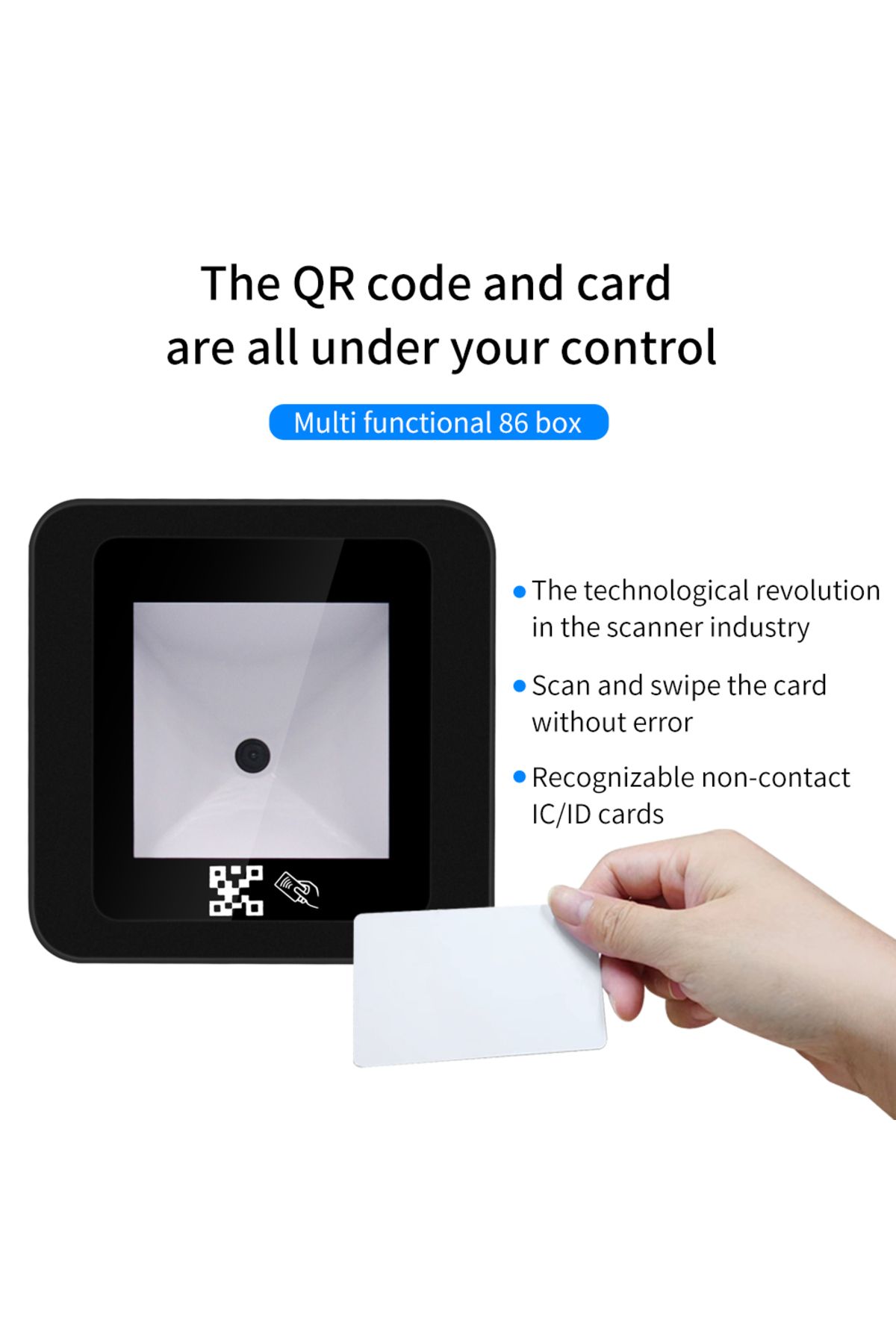 Asia-Teco-RFID Barcode 2D QR Code Reader Access Control Reader Wiegand TTL RS232 RS485 Interface 125Khz/13.... 3