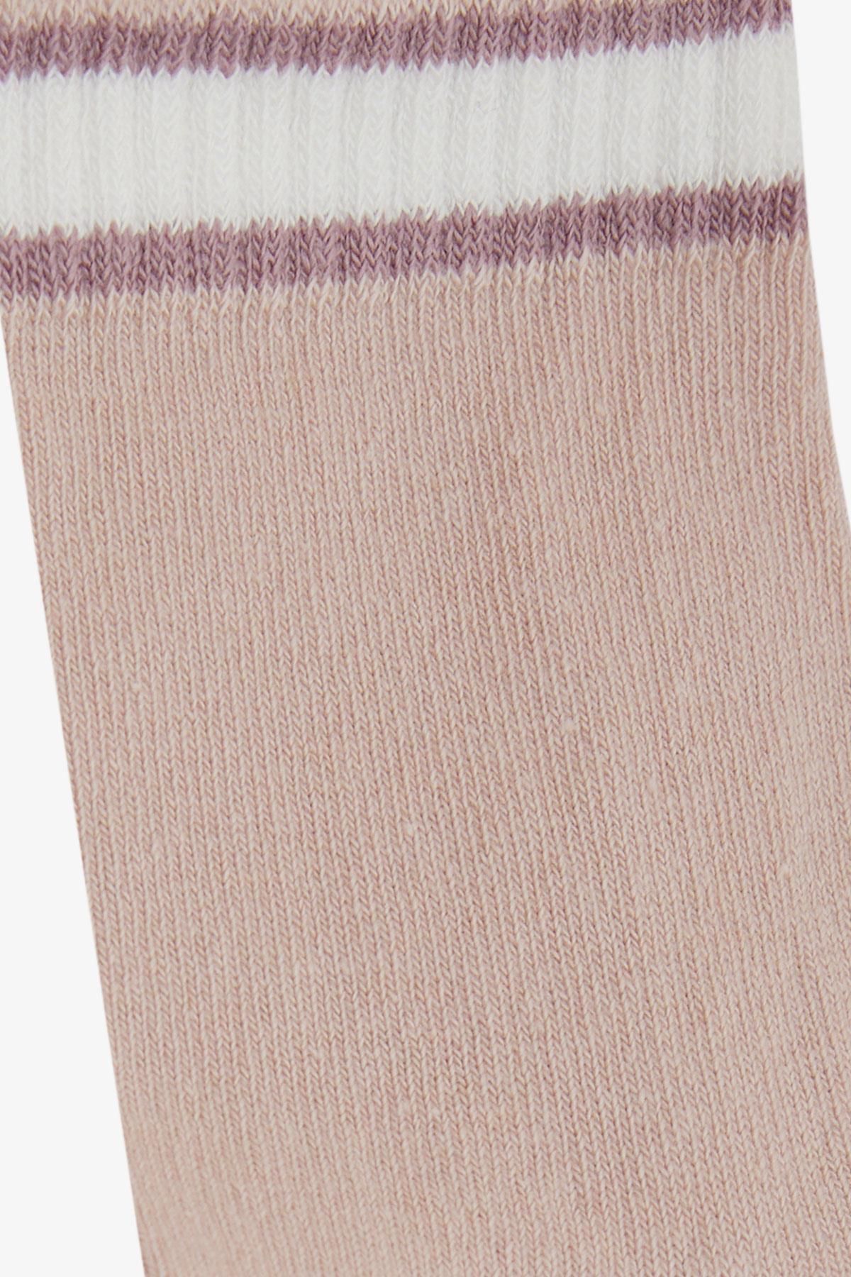 Katamino-1-14 Years Girl's Striped Socks - Dried Rose 4