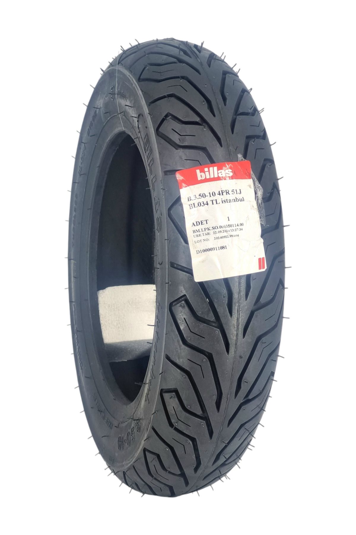 Billas MOTOSİKLET LASTİK 350-10 TL (TUBELESS - DUBLEKS) BL34