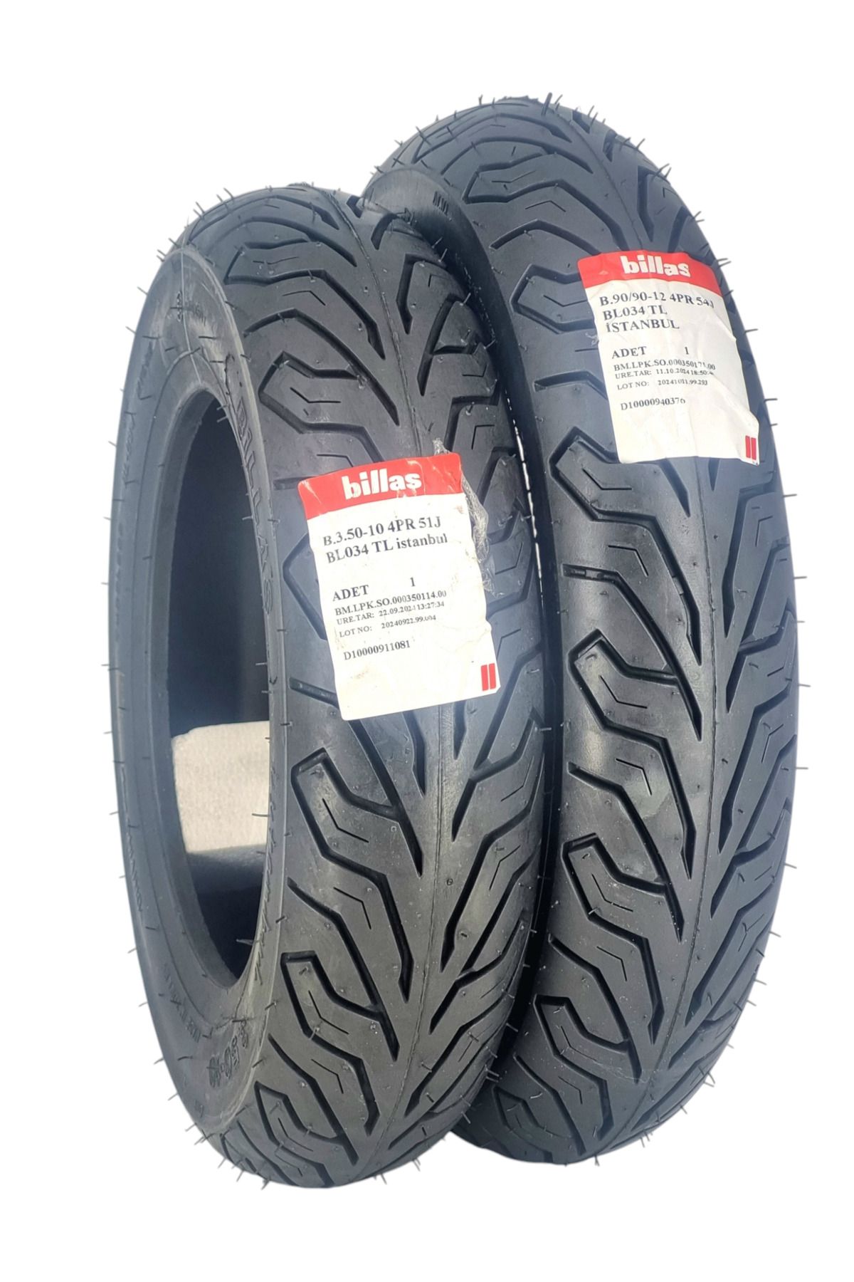 Billas 350-10 VE 90/90-12 TAKIM TL (TUBELESS - DUBLEKS) BL34