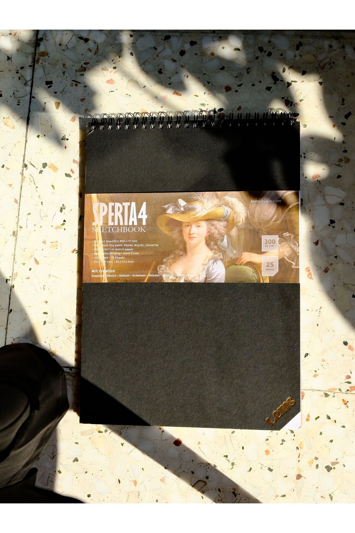 Lemsstudio-Sperta A4 Sketchbook 300gr 50 syf25 sheets Hard Cover Sketchbook 7