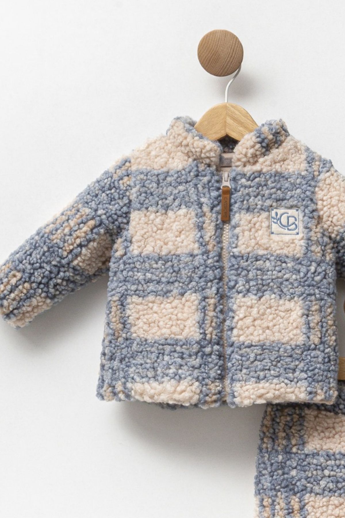 Cassiope-Wellsoft Baby Boy Set - Plaid Print, Zip-Up and Thick Winter Jacket 3