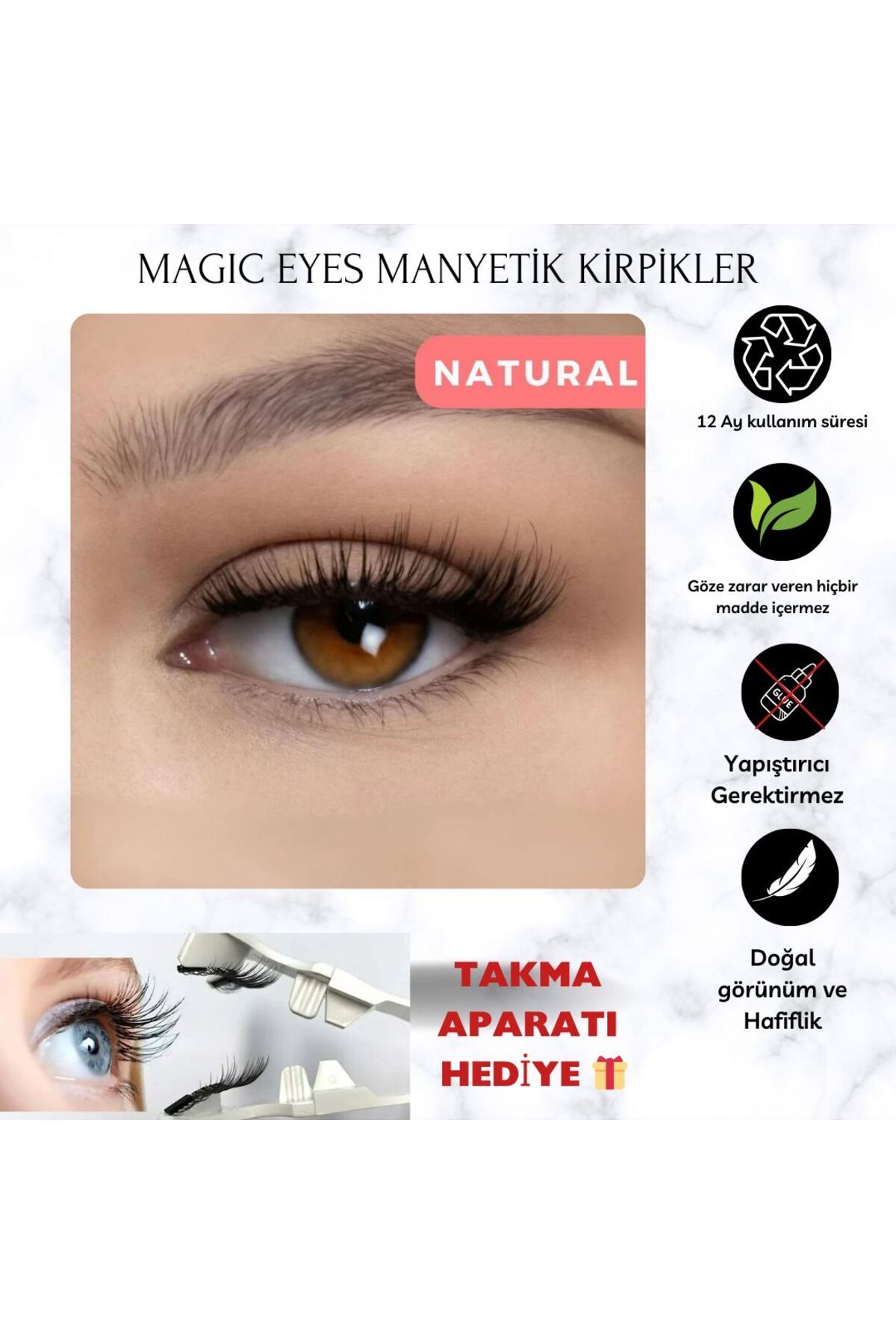 Magic Eyes Sihirli Kirpikler Takma Kirpik (NATUREL MODEL)